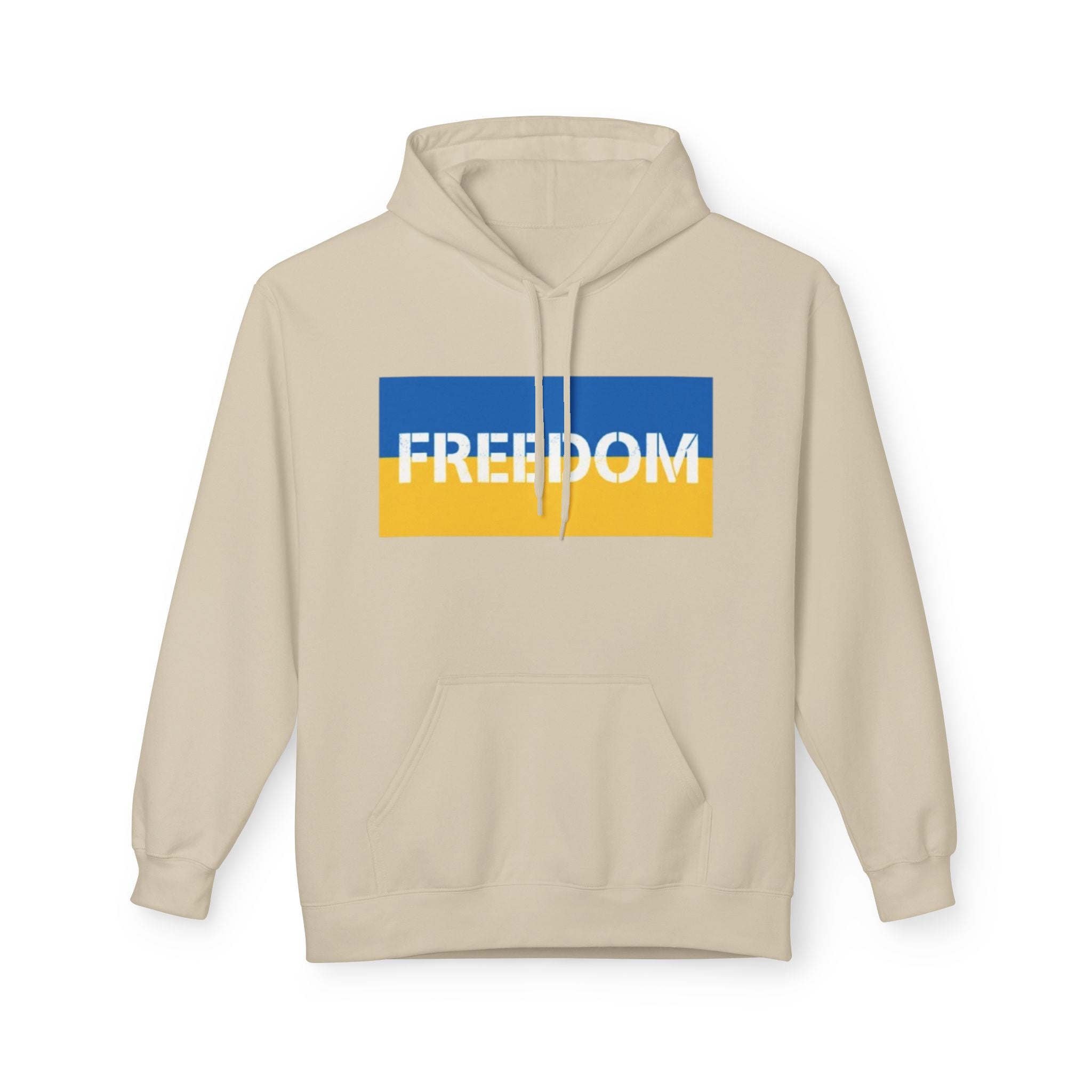 Freedom Flag Hoodie — Blue & Yellow Patriotic Freedom Pullover