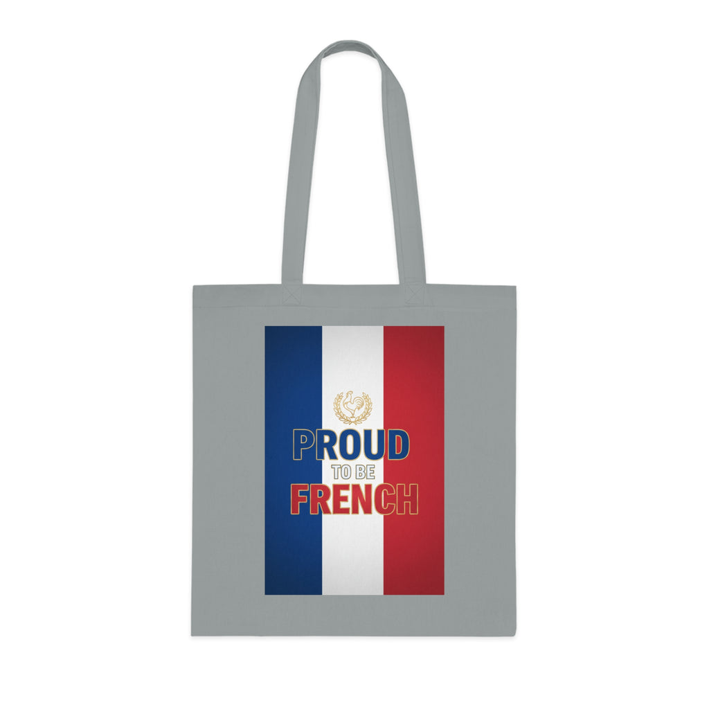 Proud to Be French Cotton Tote — Tricolor Flag Grocery & Market Bag