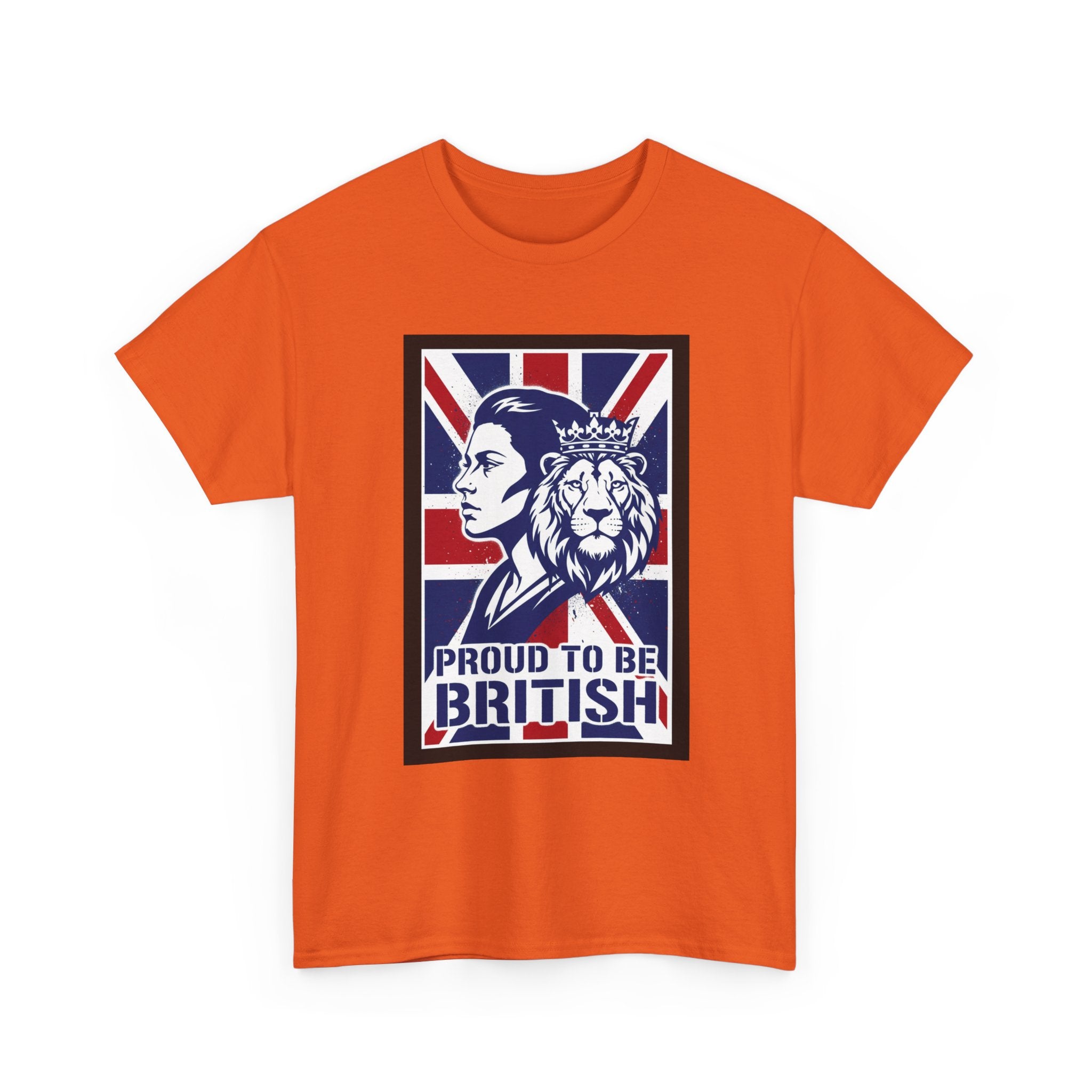 Proud to Be British T-Shirt – Union Jack Lion Graphic Tee