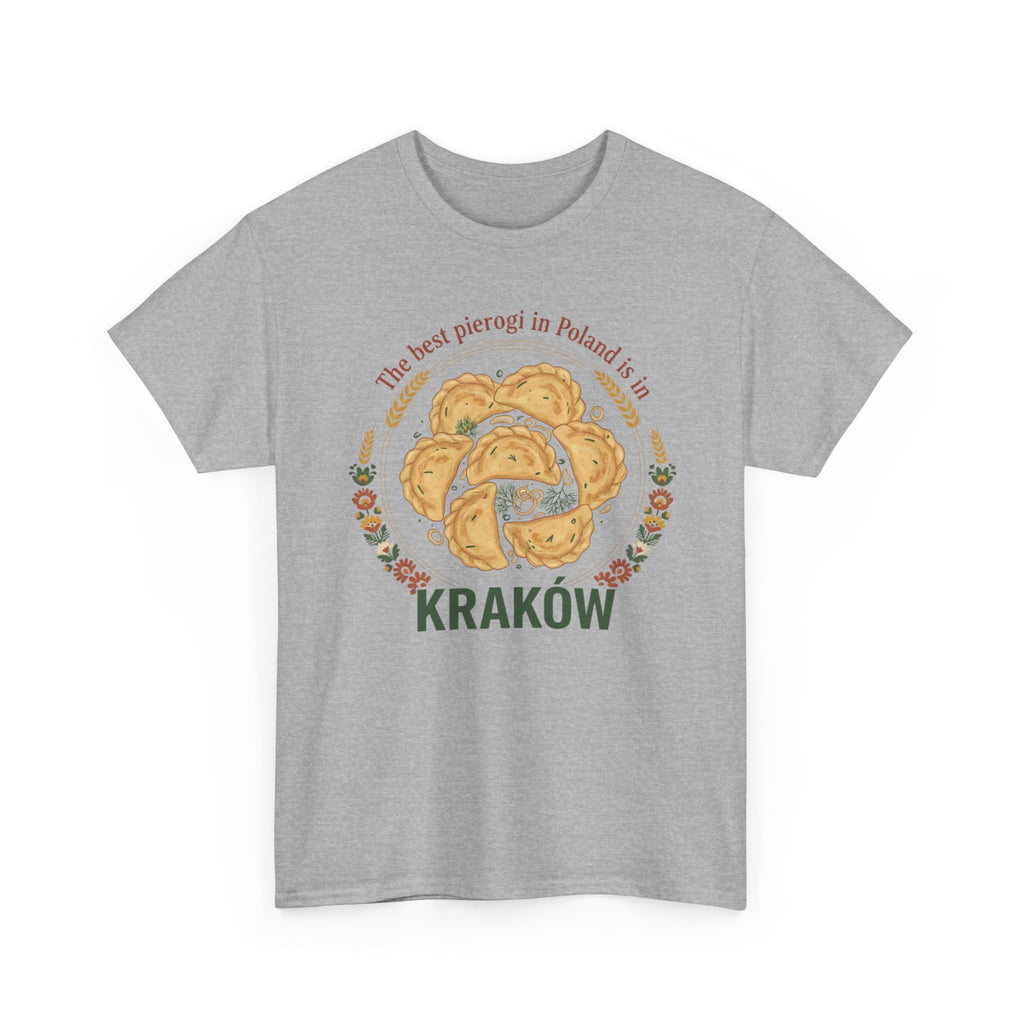 Kraków Pierogi Graphic Tee — "The best pierogi in Poland is in KRAKÓW" T-Shirt