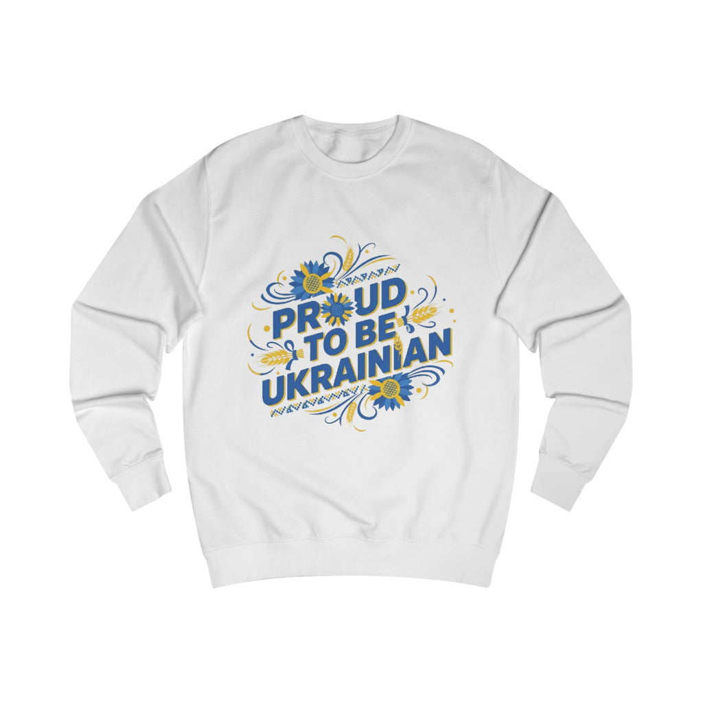 Proud to Be Ukrainian Sweatshirt — Ukrainian Flag Sunflower Pride Crewneck