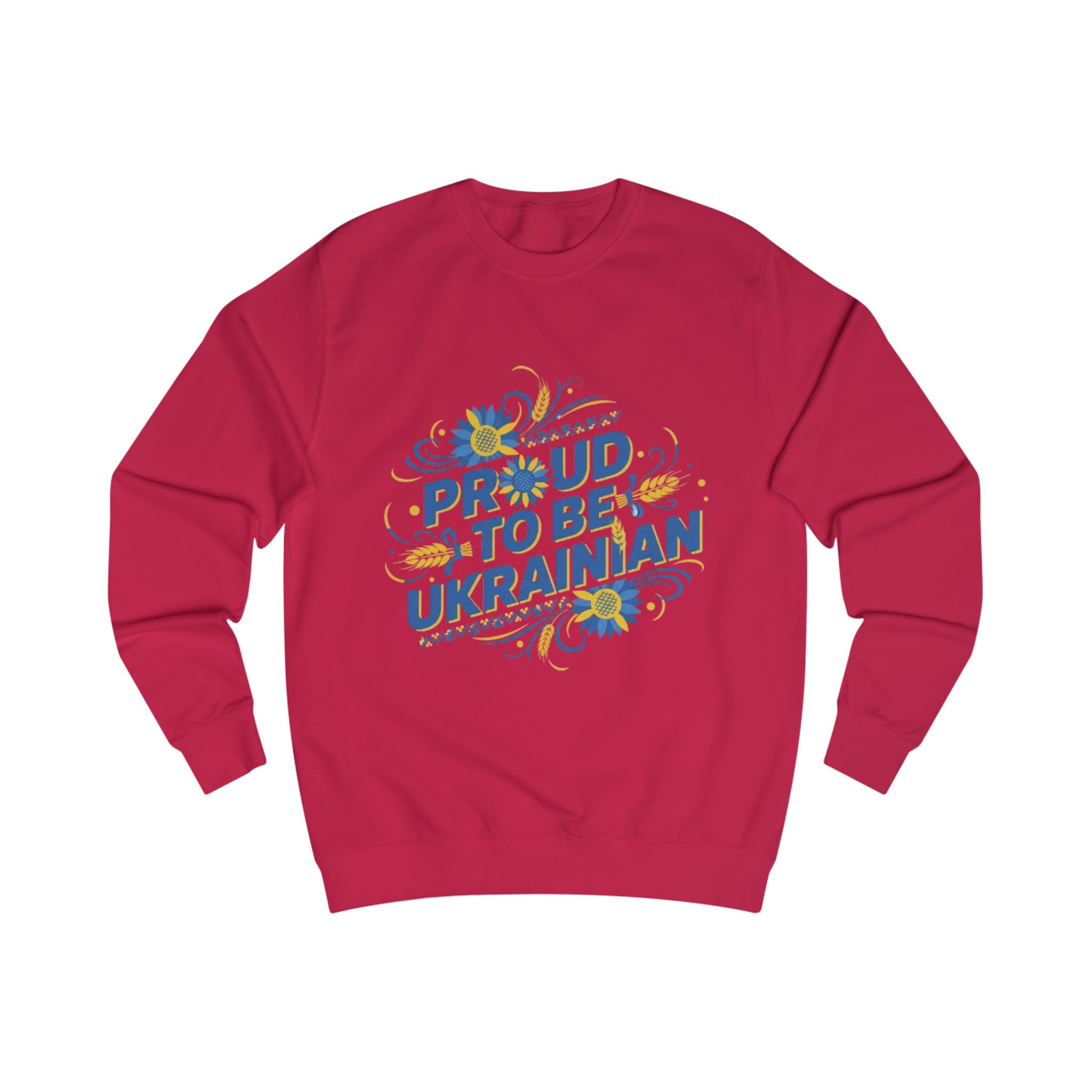 Proud to Be Ukrainian Sweatshirt — Ukrainian Flag Sunflower Pride Crewneck