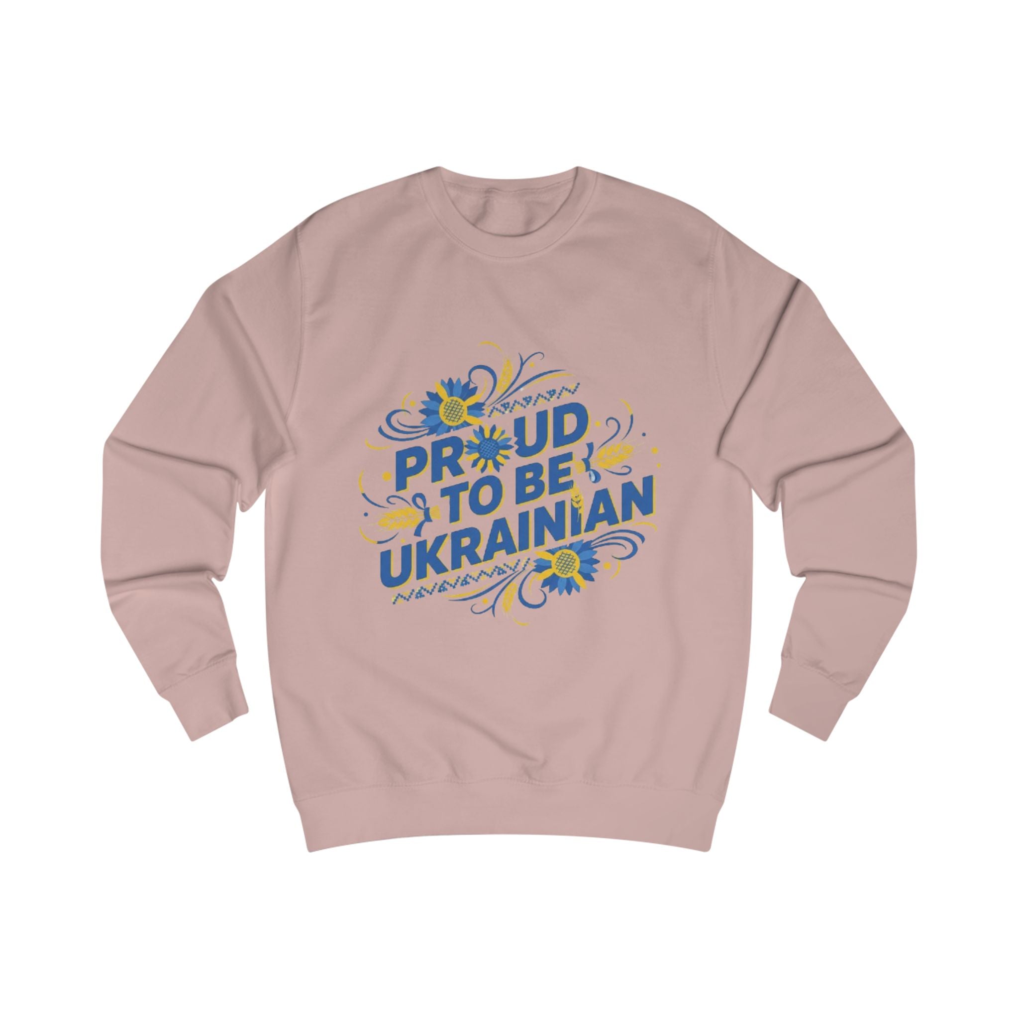 Proud to Be Ukrainian Sweatshirt — Ukrainian Flag Sunflower Pride Crewneck