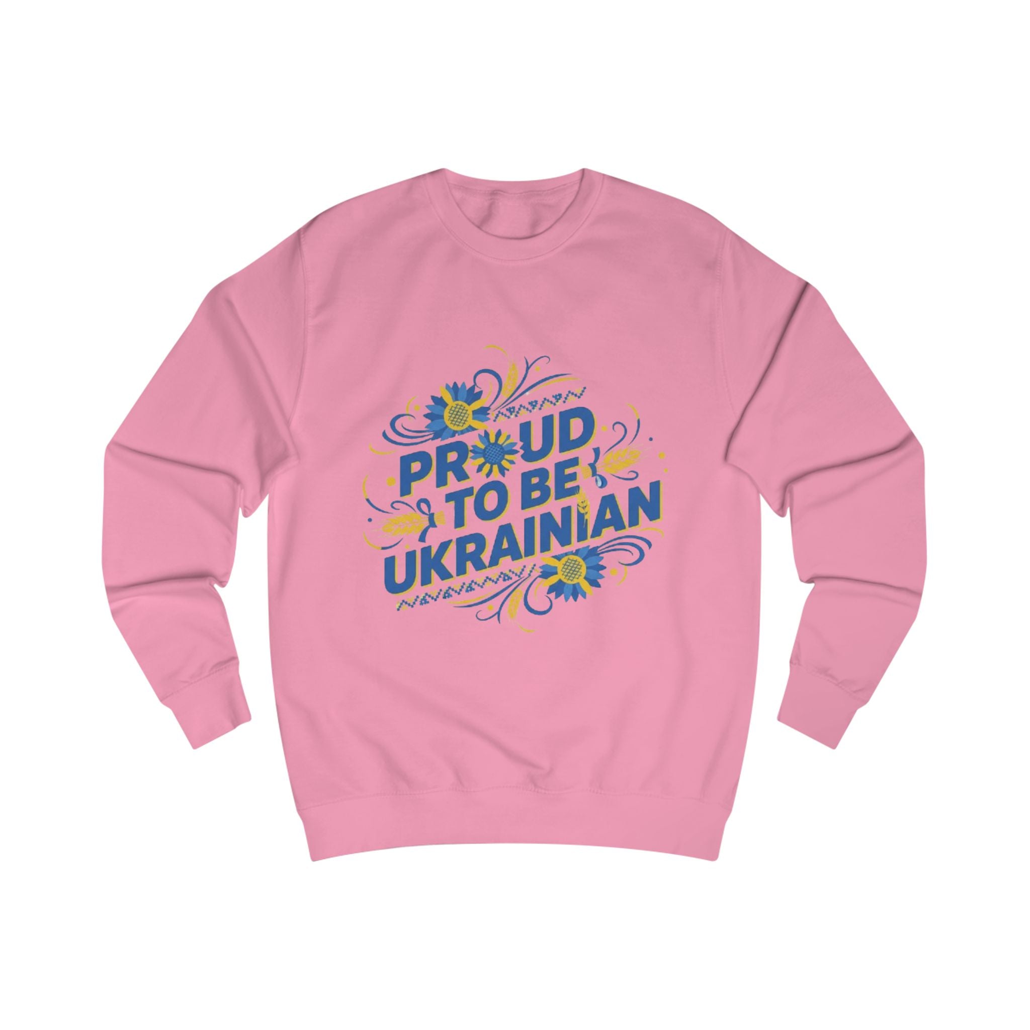 Proud to Be Ukrainian Sweatshirt — Ukrainian Flag Sunflower Pride Crewneck