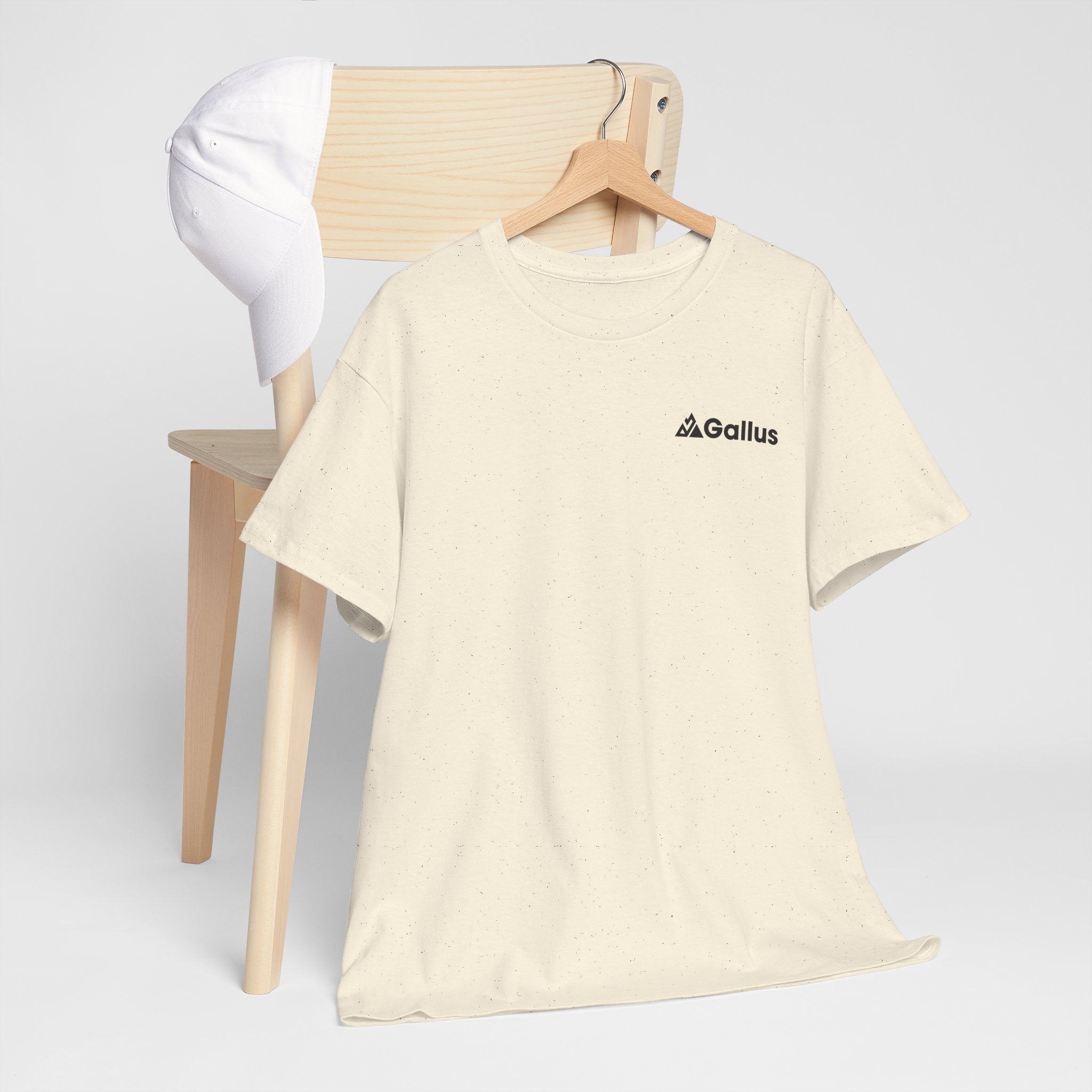 Mountain Sunset Graphic Tee — Vintage Nature Poster Back Print