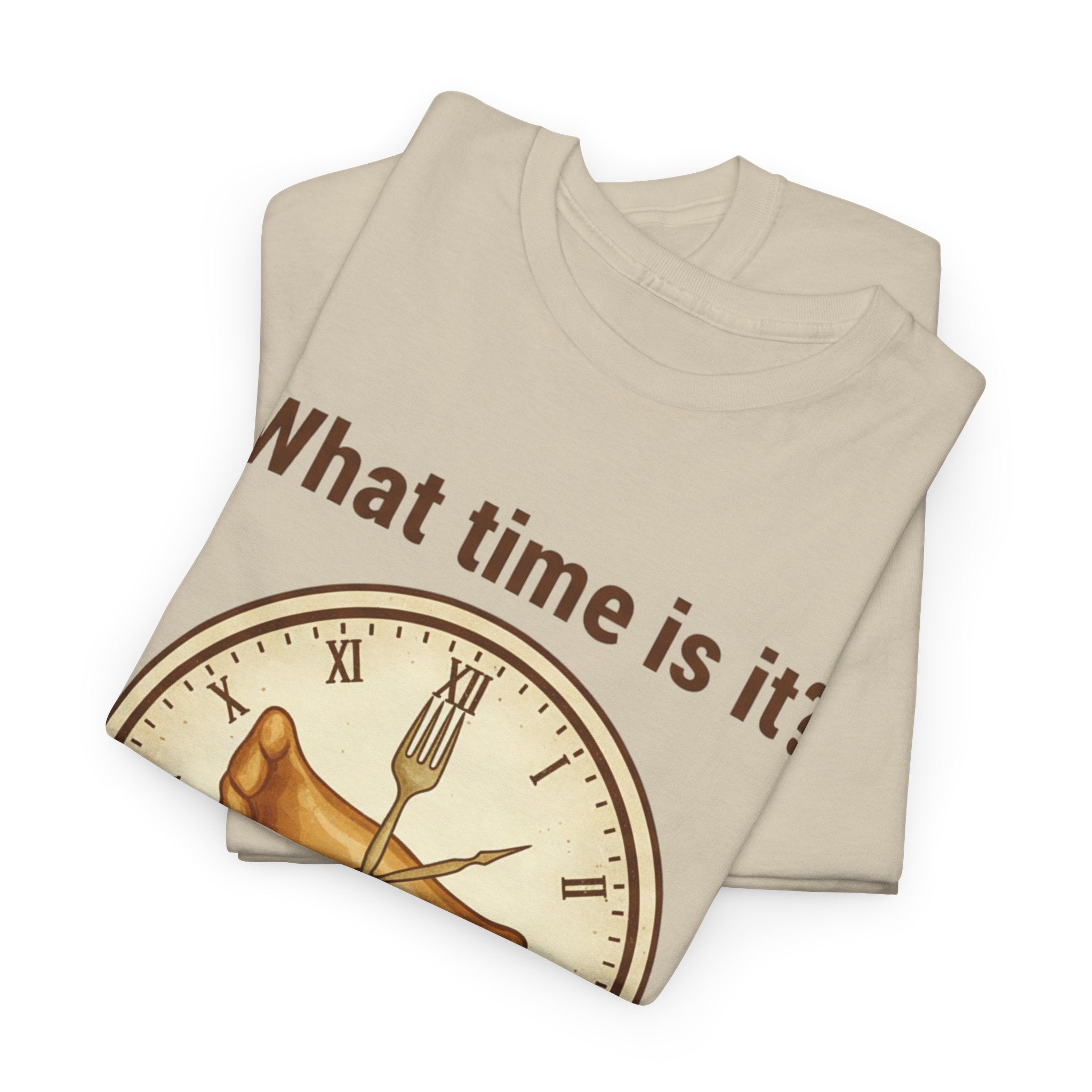 Pierogi Time T‑Shirt — "What time is it? Pierogi time!" Vintage Clock Food Tee