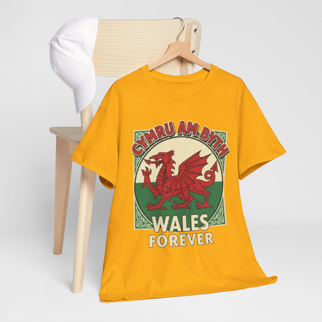 Wales Forever T-Shirt — Cymru Am Byth Retro Welsh Dragon Tee