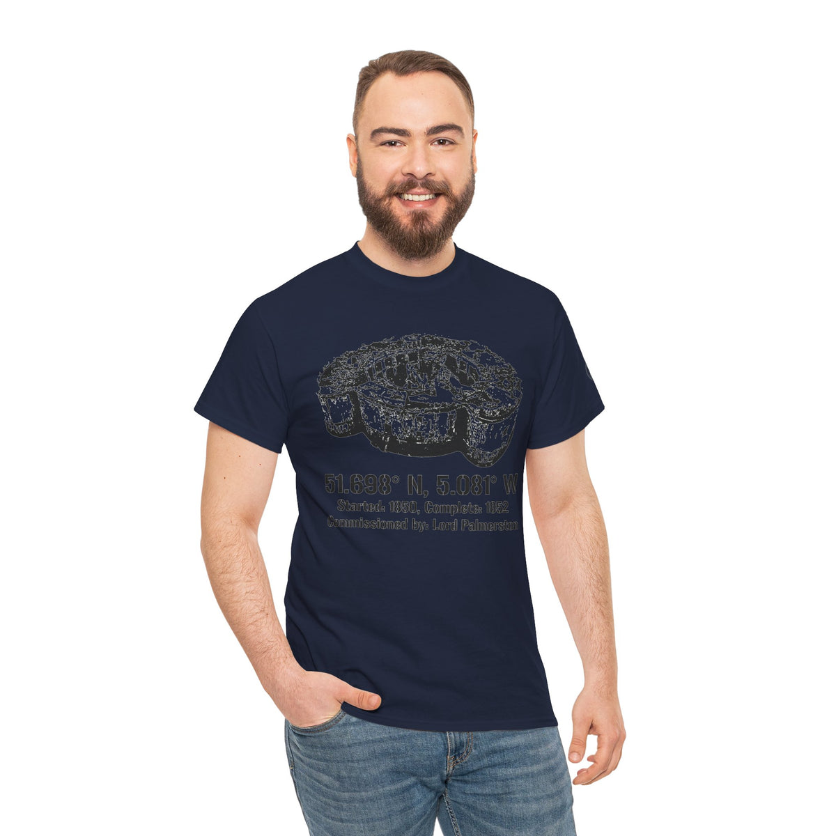 Stack Rock Fort Heritage T-Shirt — Pembrokeshire Coastal Tee — product image 13