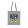 Ukraine Heritage & Pride Cotton Tote — Land of the Free Sunflower Design