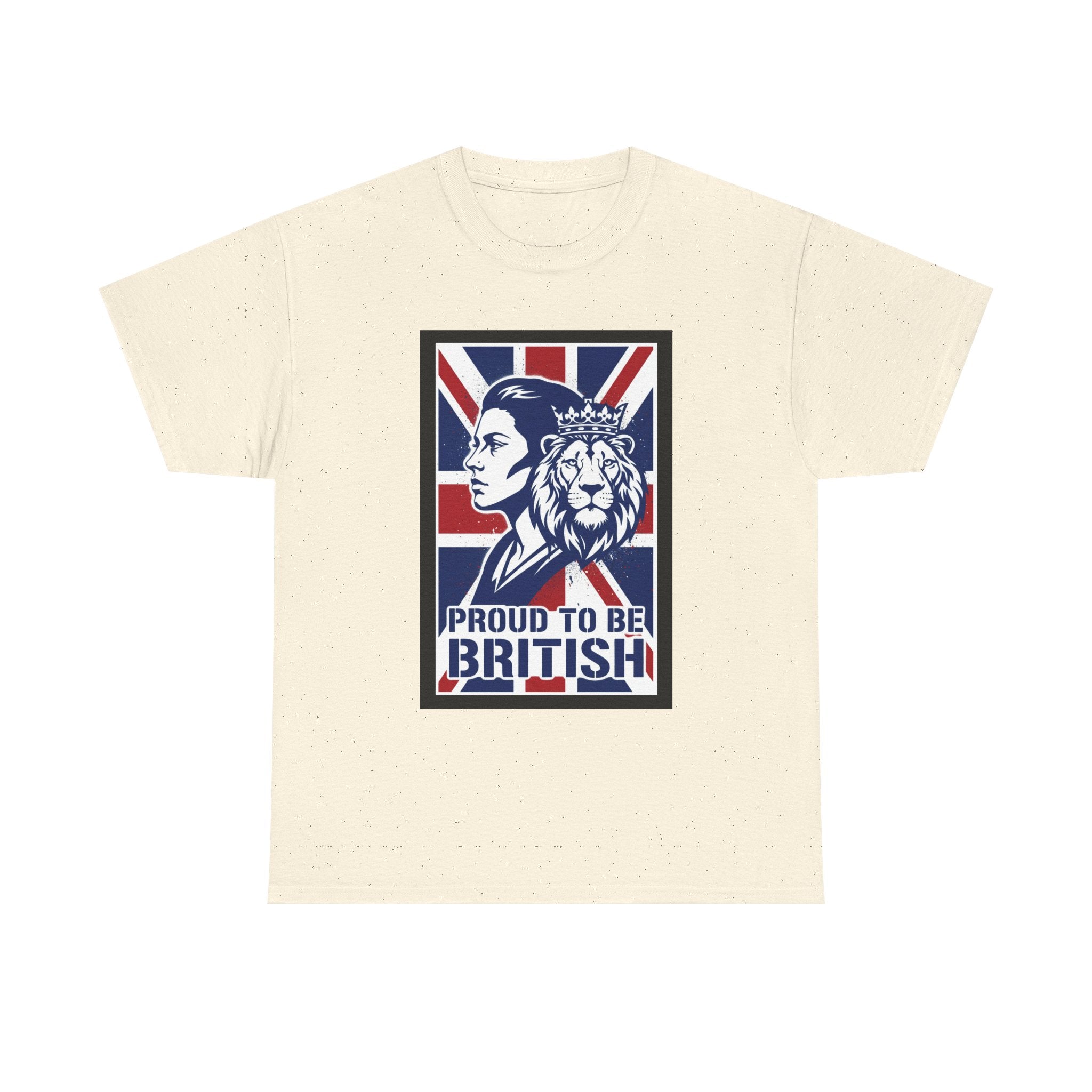 Proud to Be British T-Shirt – Union Jack Lion Graphic Tee