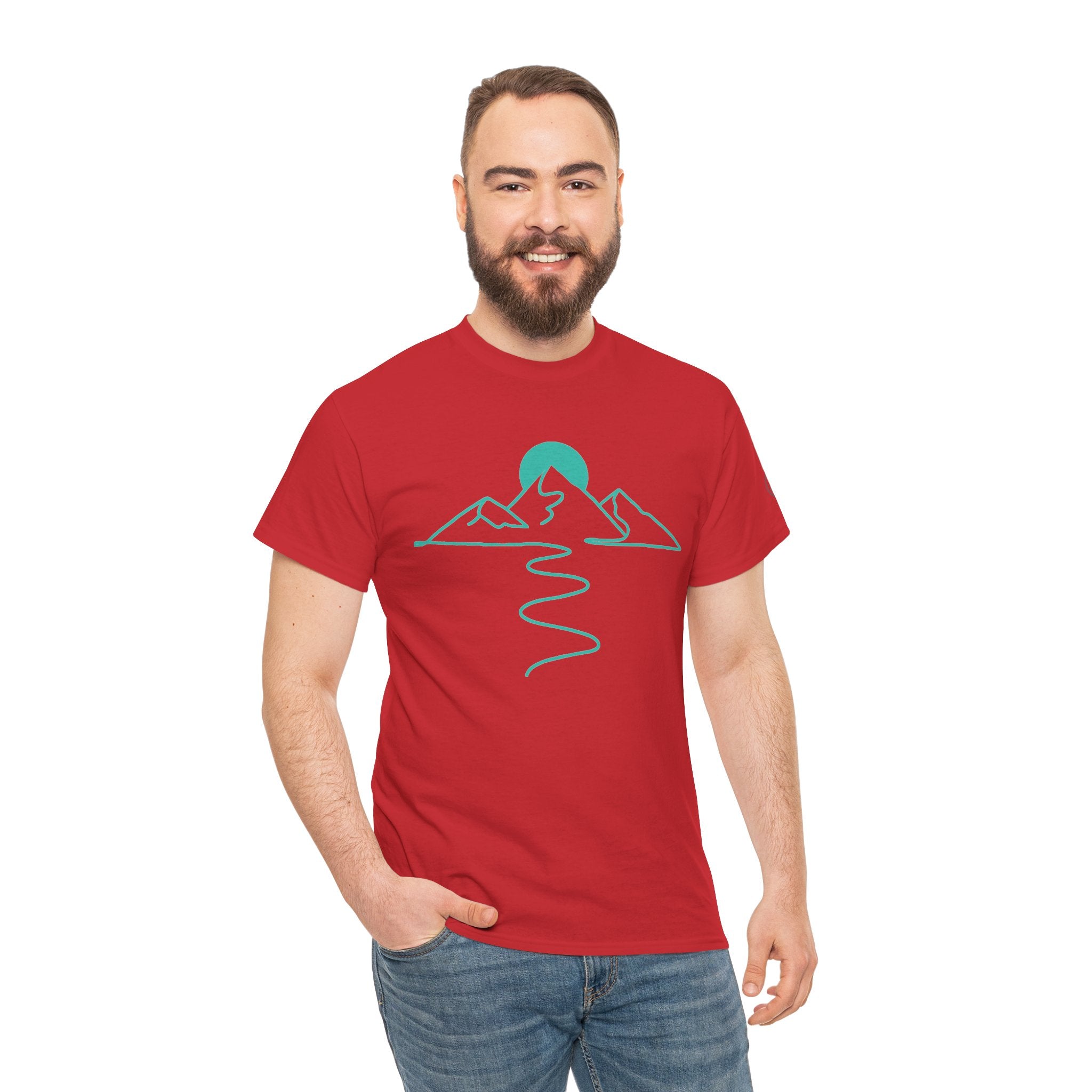 T-Shirt — 'Not All Who Wander Are Lost' Mountain Icon Travel Tee