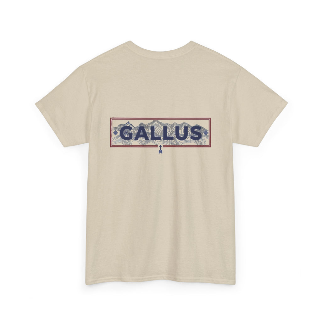 Gallus Logo T-Shirt — Minimal Retro Chest & Back Graphic Tee