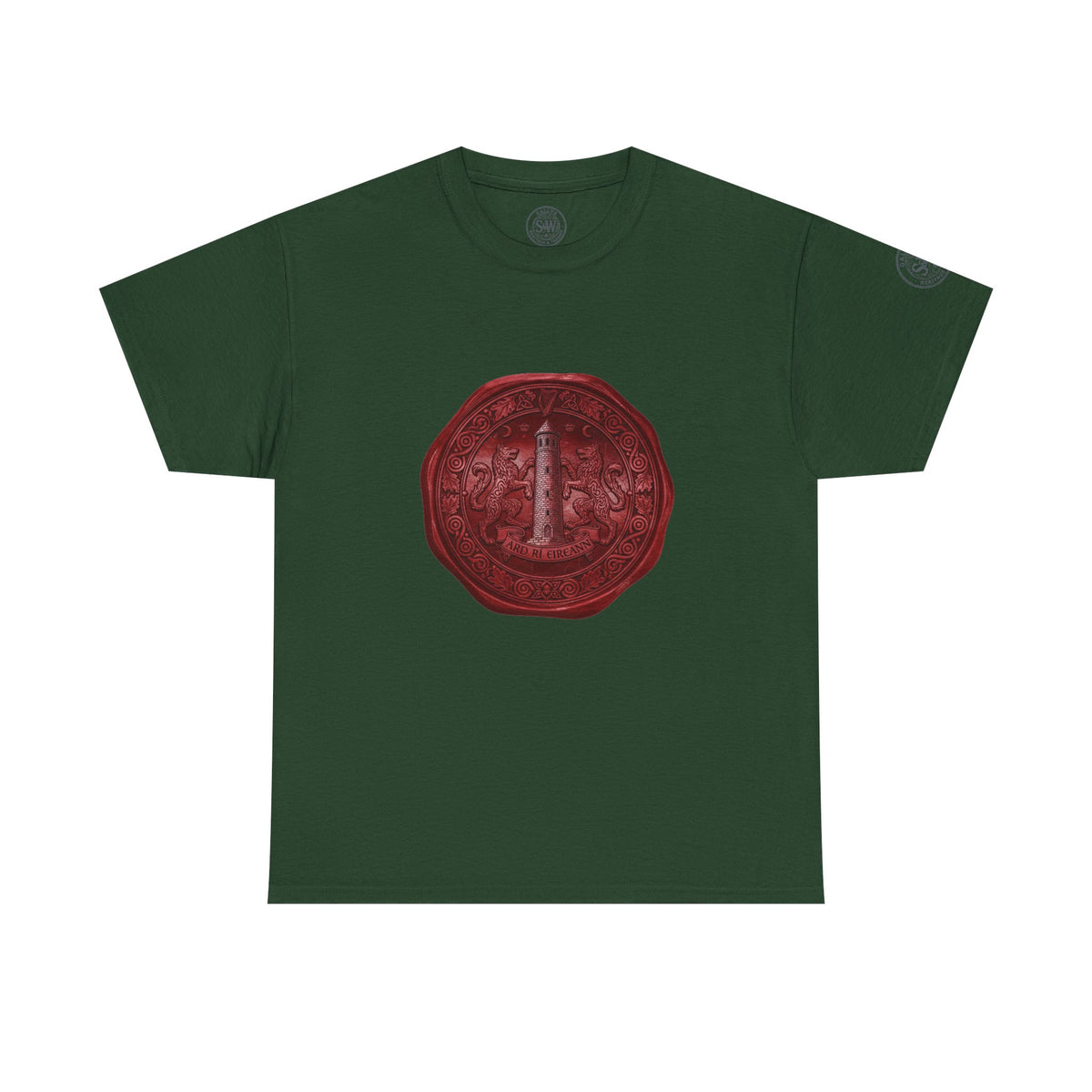Vintage Wax Seal T-Shirt — Red Embossed Emblem Graphic Tee — product image 8
