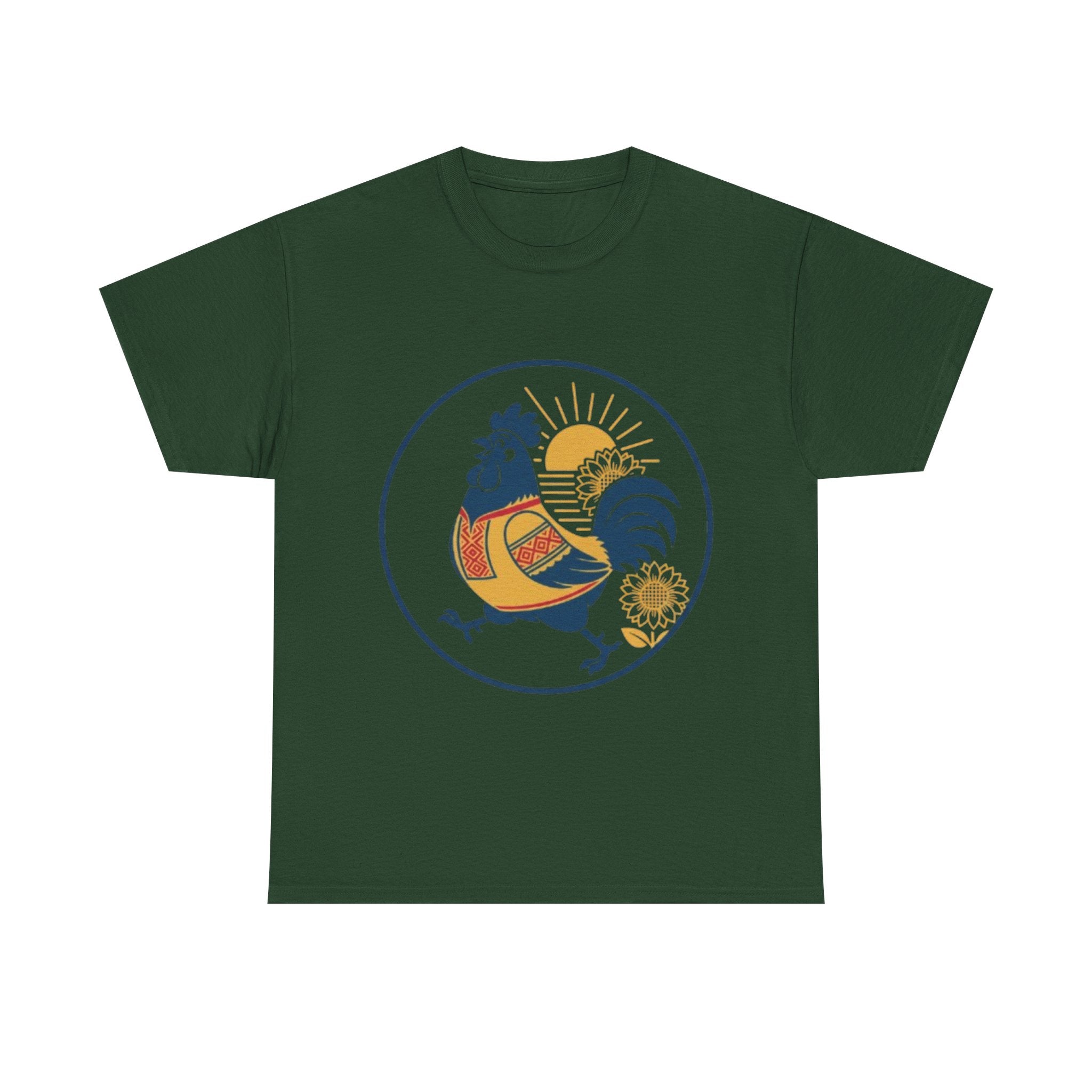 Rooster Sunburst Graphic Tee — Vintage Farmhouse Rooster T-Shirt