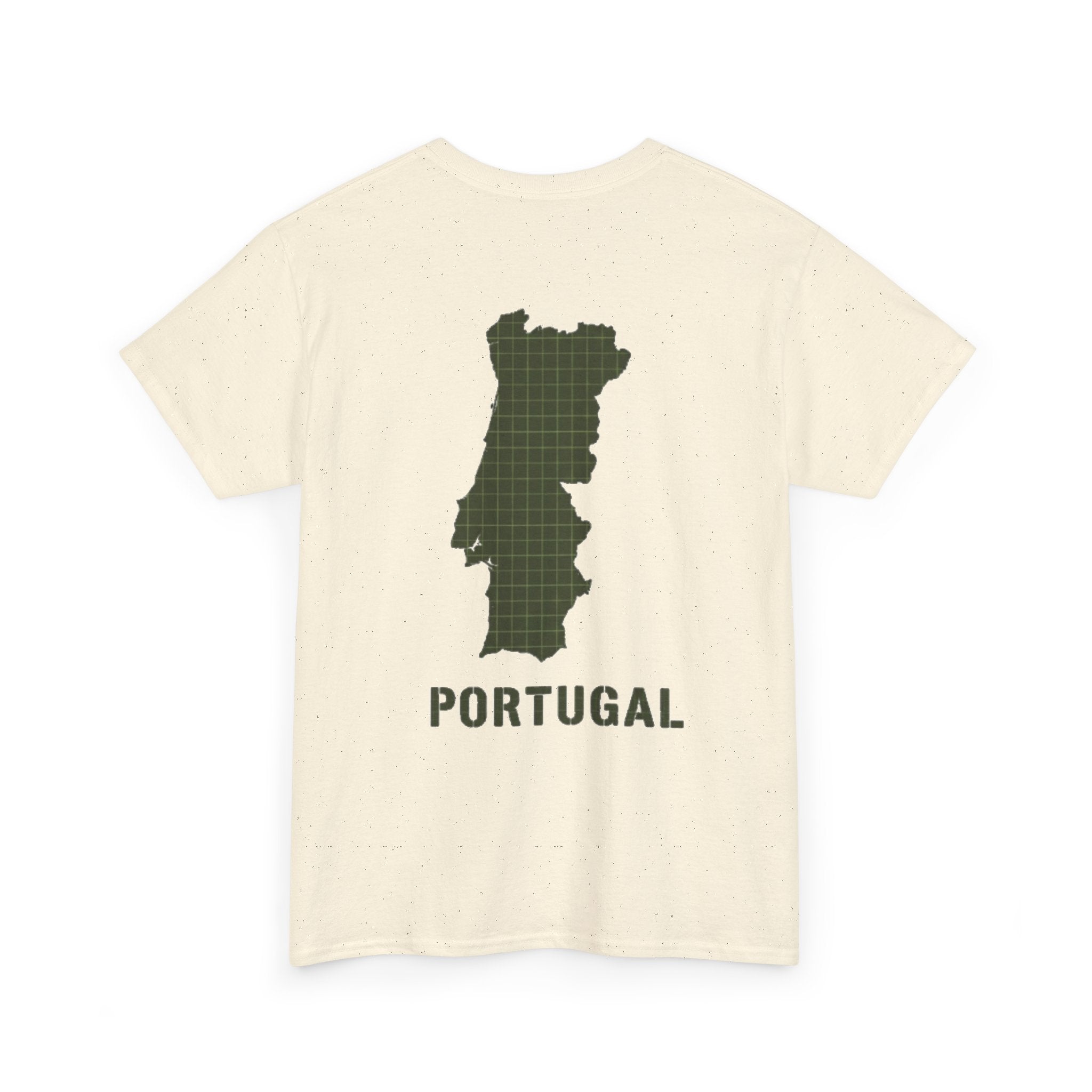 Portugal Map T-Shirt — Vintage Green Grid Portugal Tee