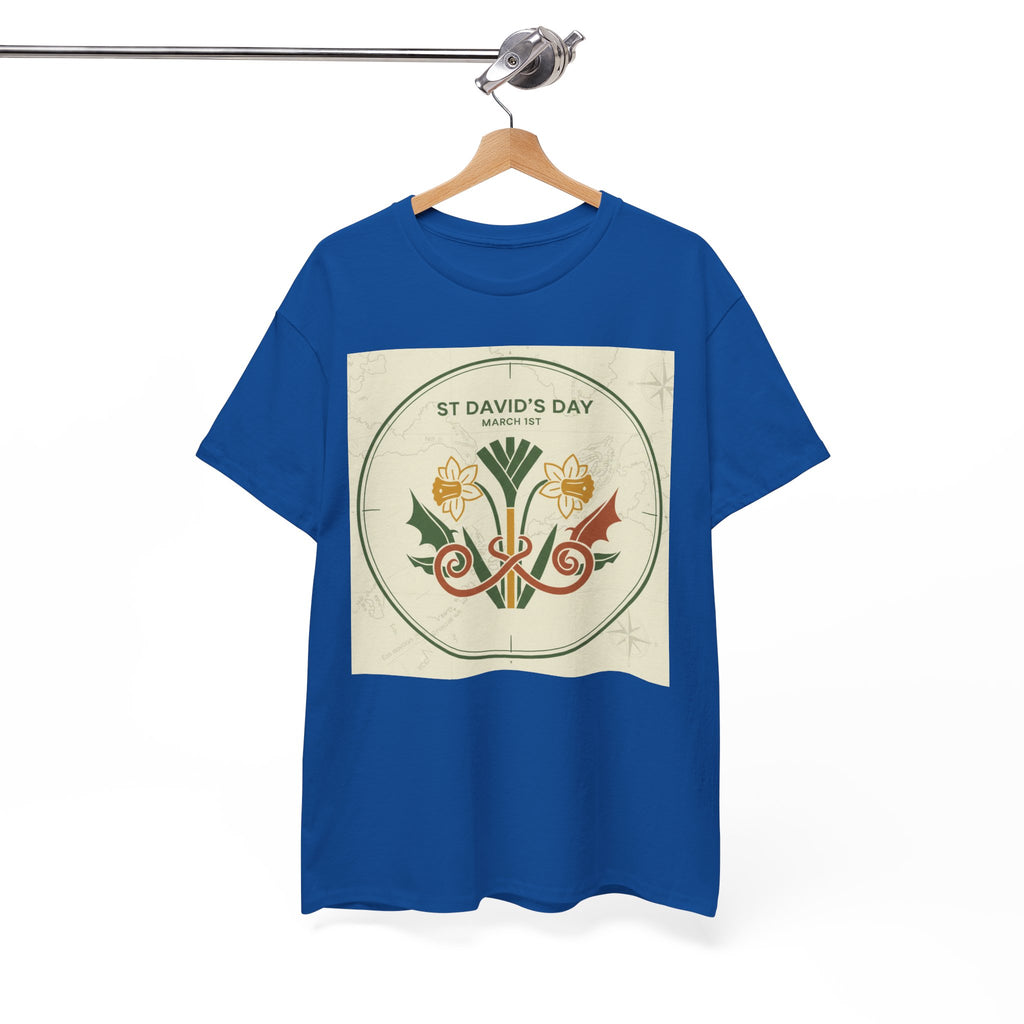 St. David's Day Floral Tee — Welsh Daffodil & Leek Celebration Shirt