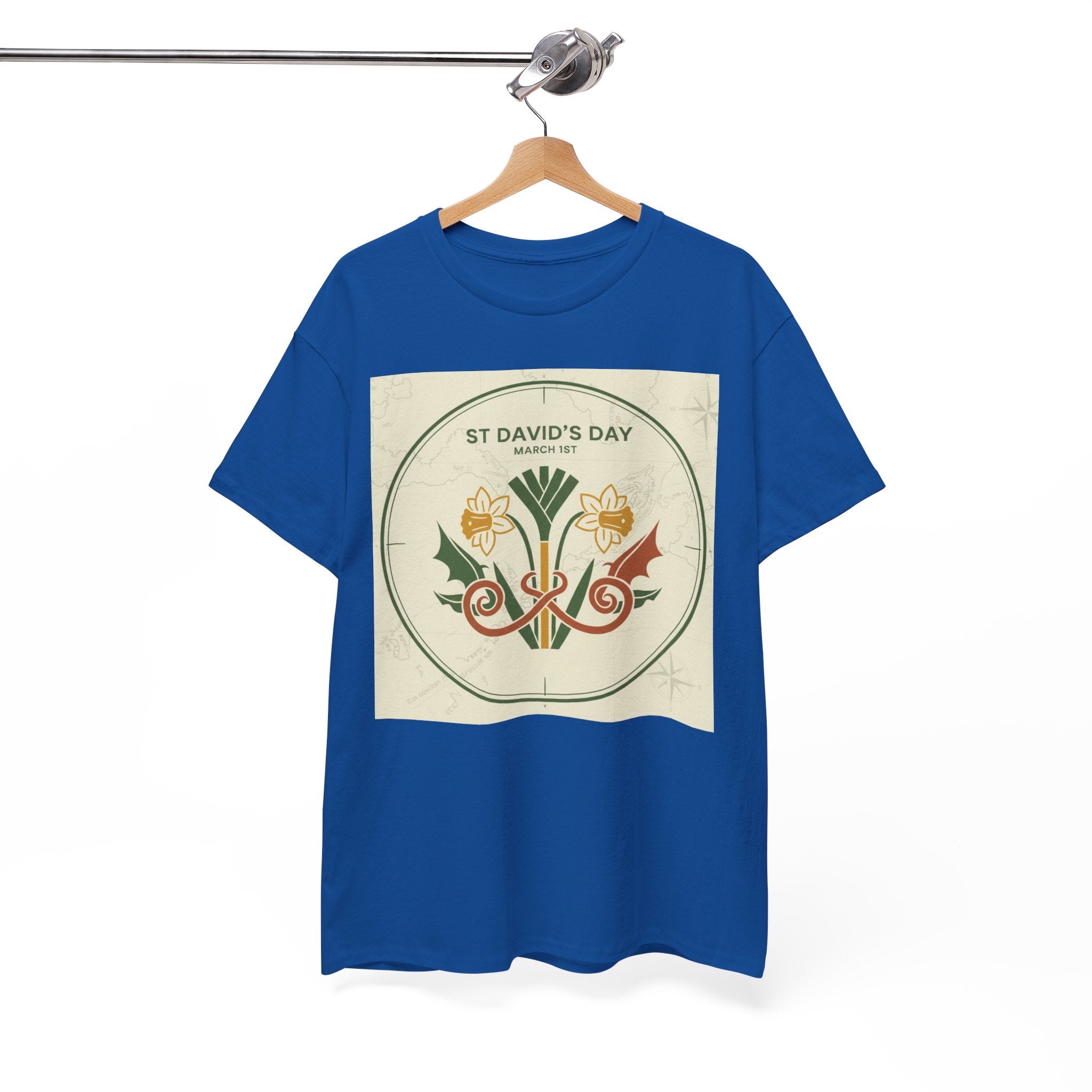 St. David's Day Floral Tee — Welsh Daffodil & Leek Celebration Shirt