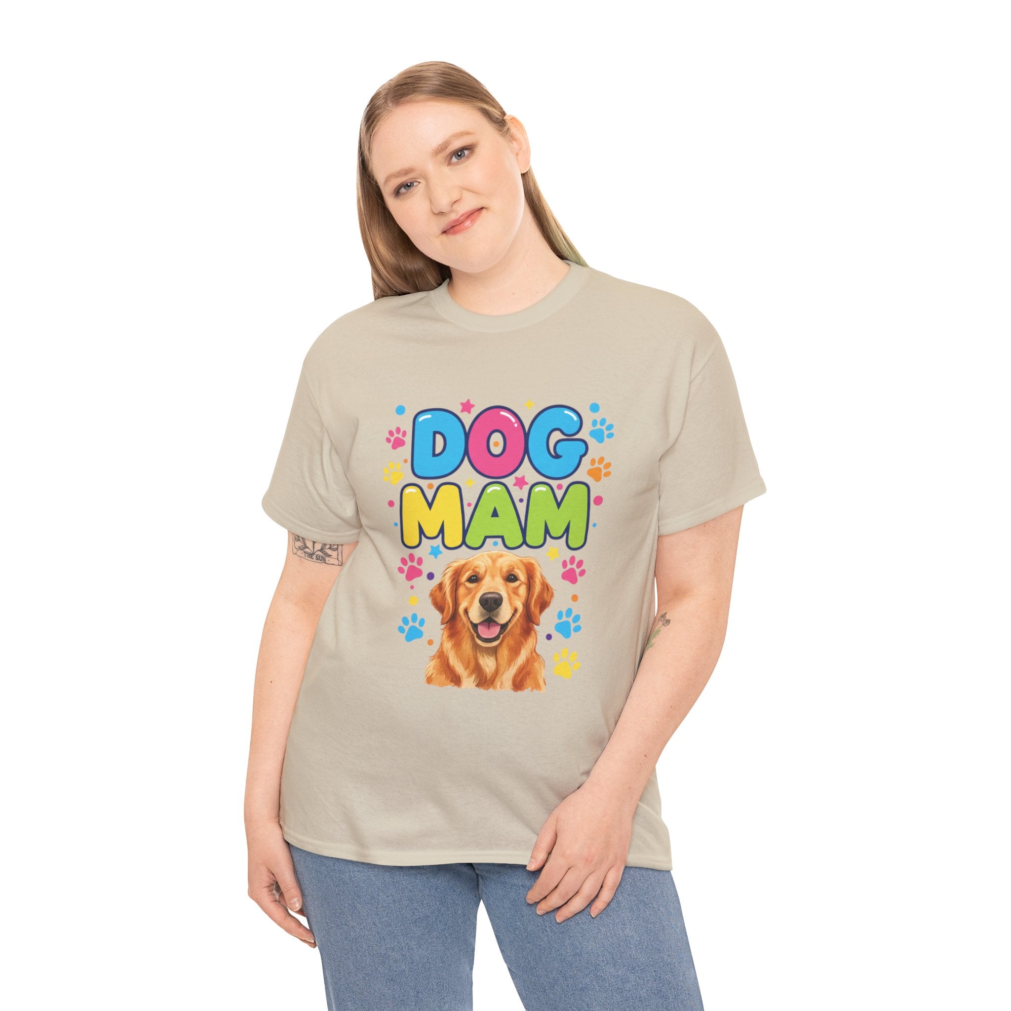Dog Mam T-Shirt — Cute Colorful "Dog Mam" Graphic Tee for Dog Lovers
