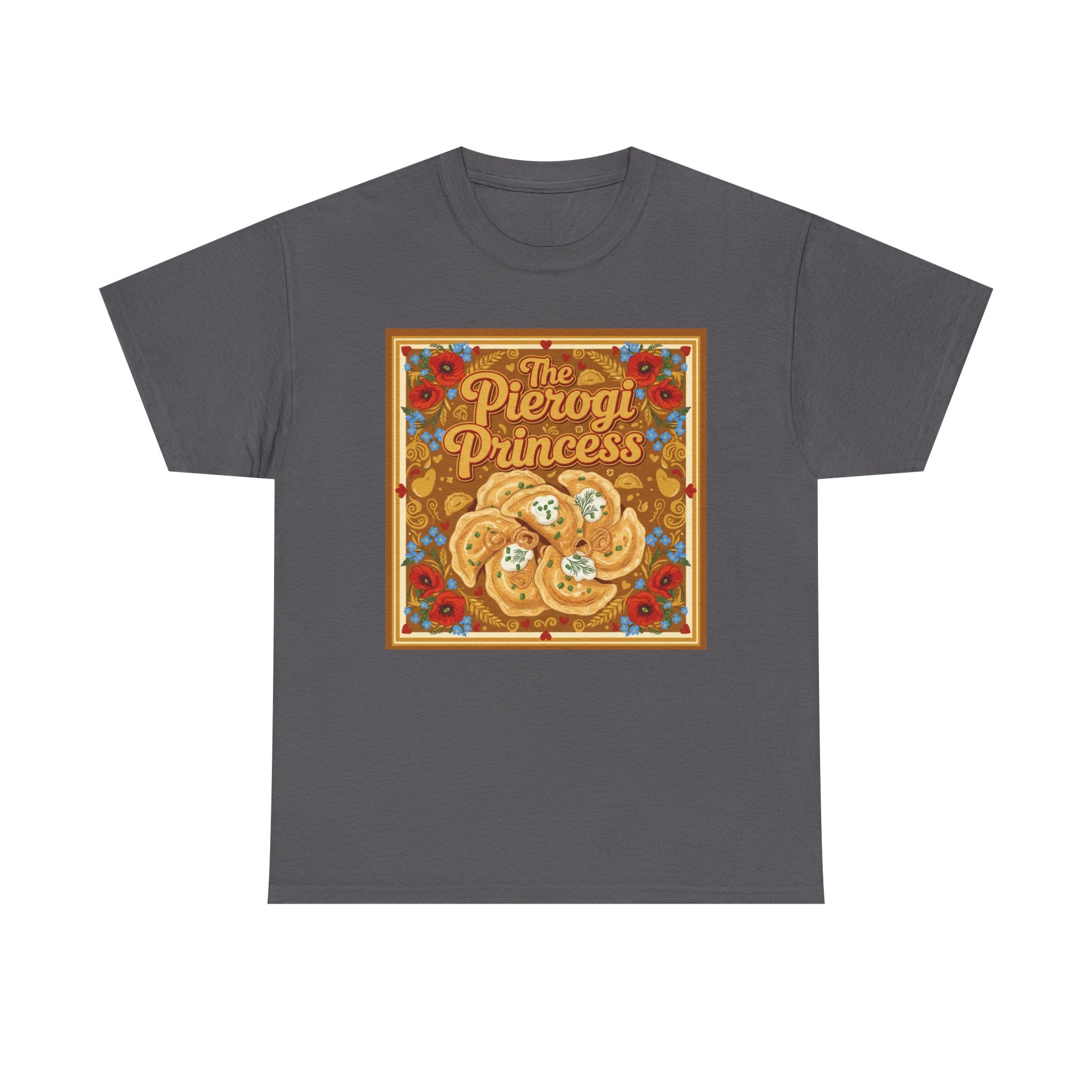 Pierogi Princess Tee - Vintage Polish Food Graphic T-Shirt