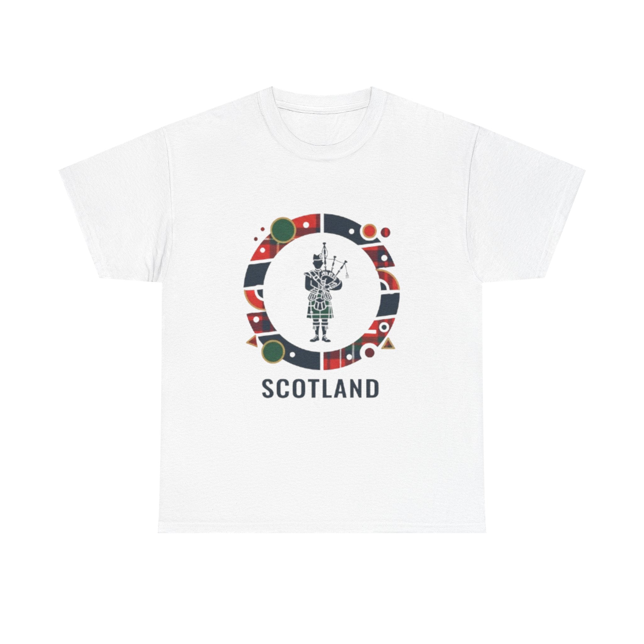 Scotland Bagpiper Graphic T‑Shirt — Scottish Travel Souvenir Tee