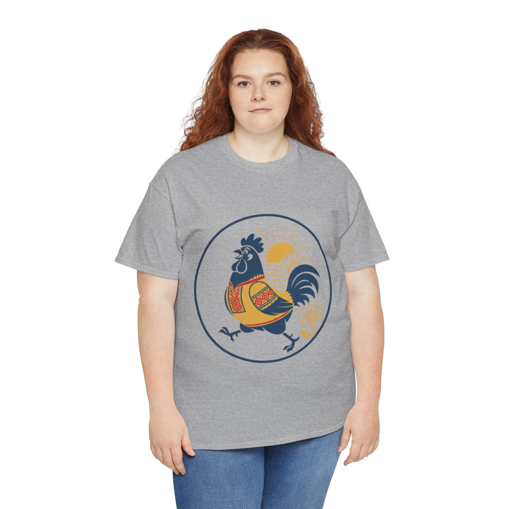 Rooster Sunburst Graphic Tee — Vintage Farmhouse Rooster T-Shirt