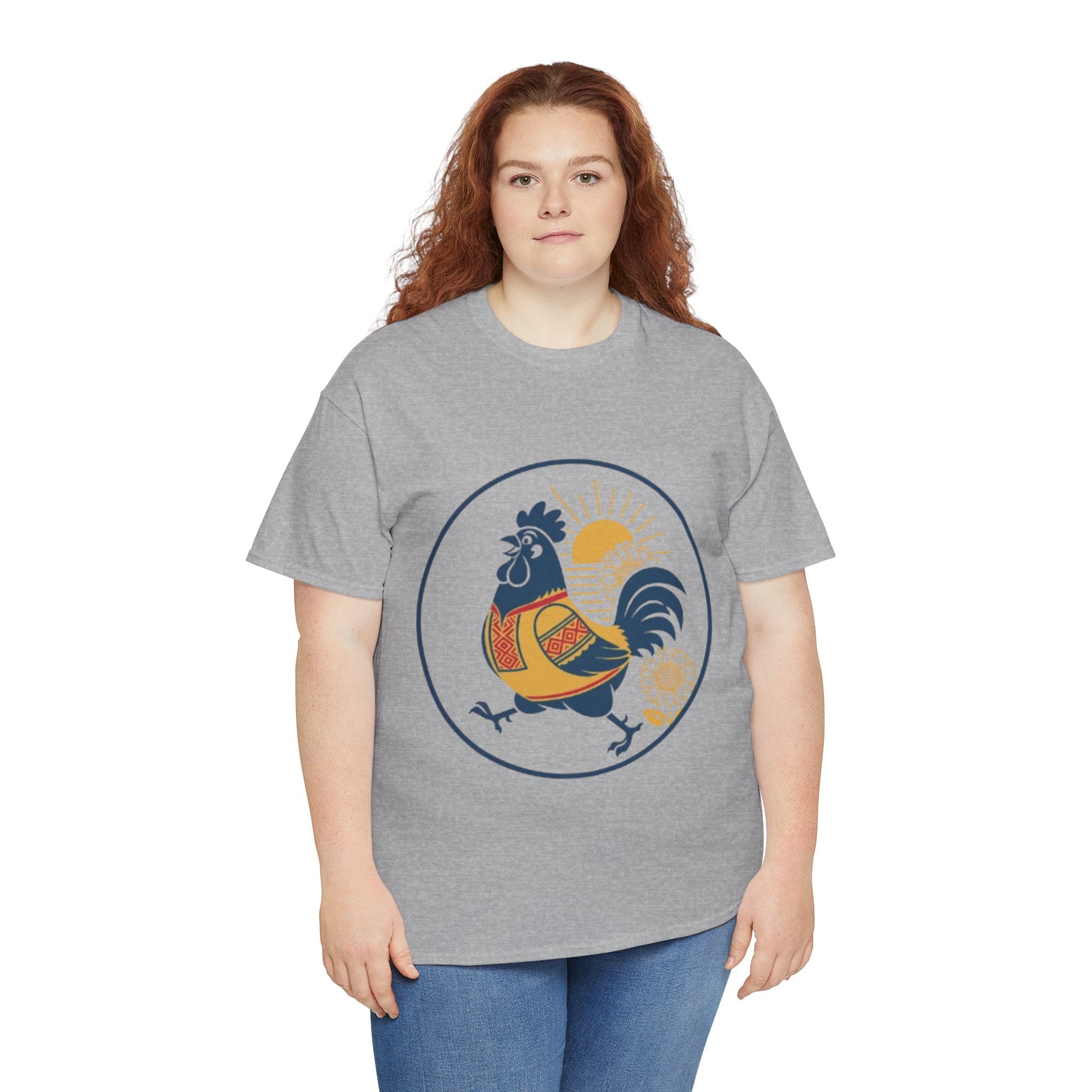 Rooster Sunburst Graphic Tee — Vintage Farmhouse Rooster T-Shirt