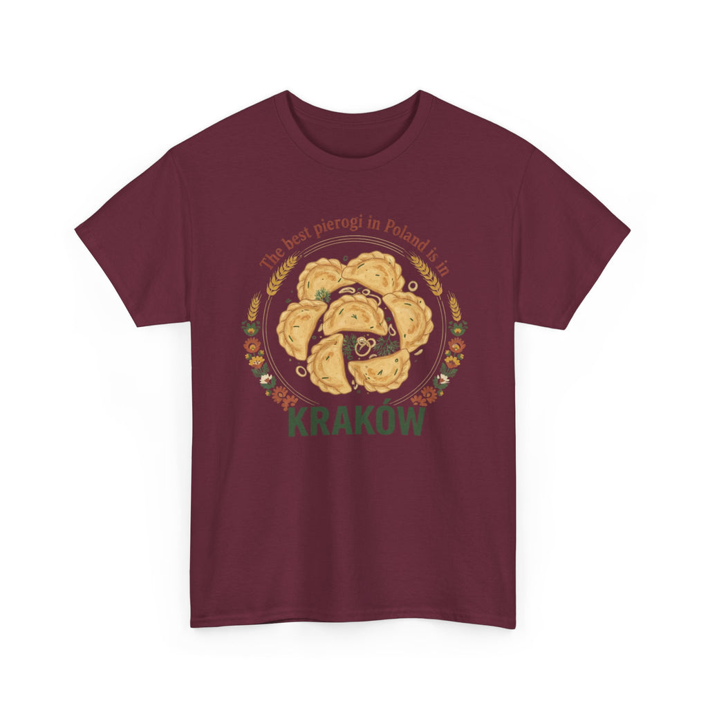 Kraków Pierogi Graphic Tee — "The best pierogi in Poland is in KRAKÓW" T-Shirt