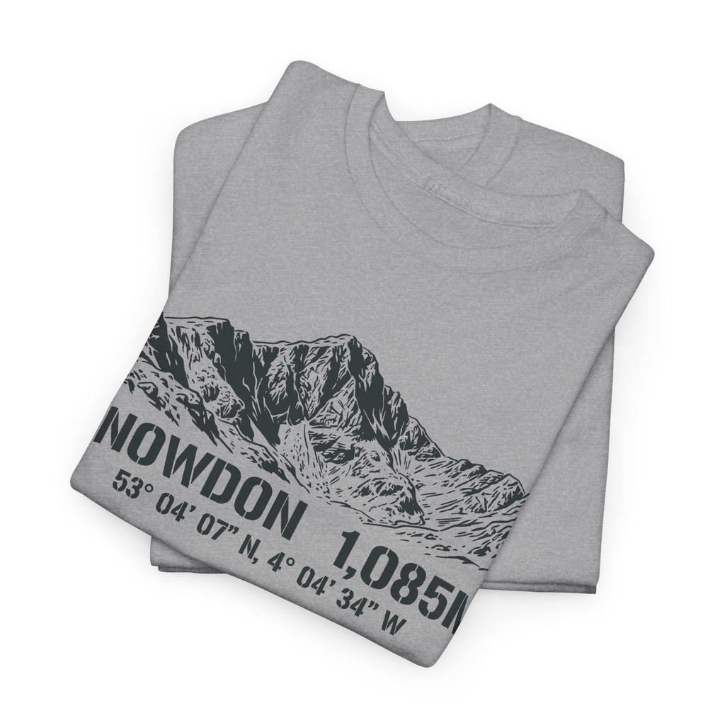 Snowdon 1,085M Mountain Tee with Coordinates