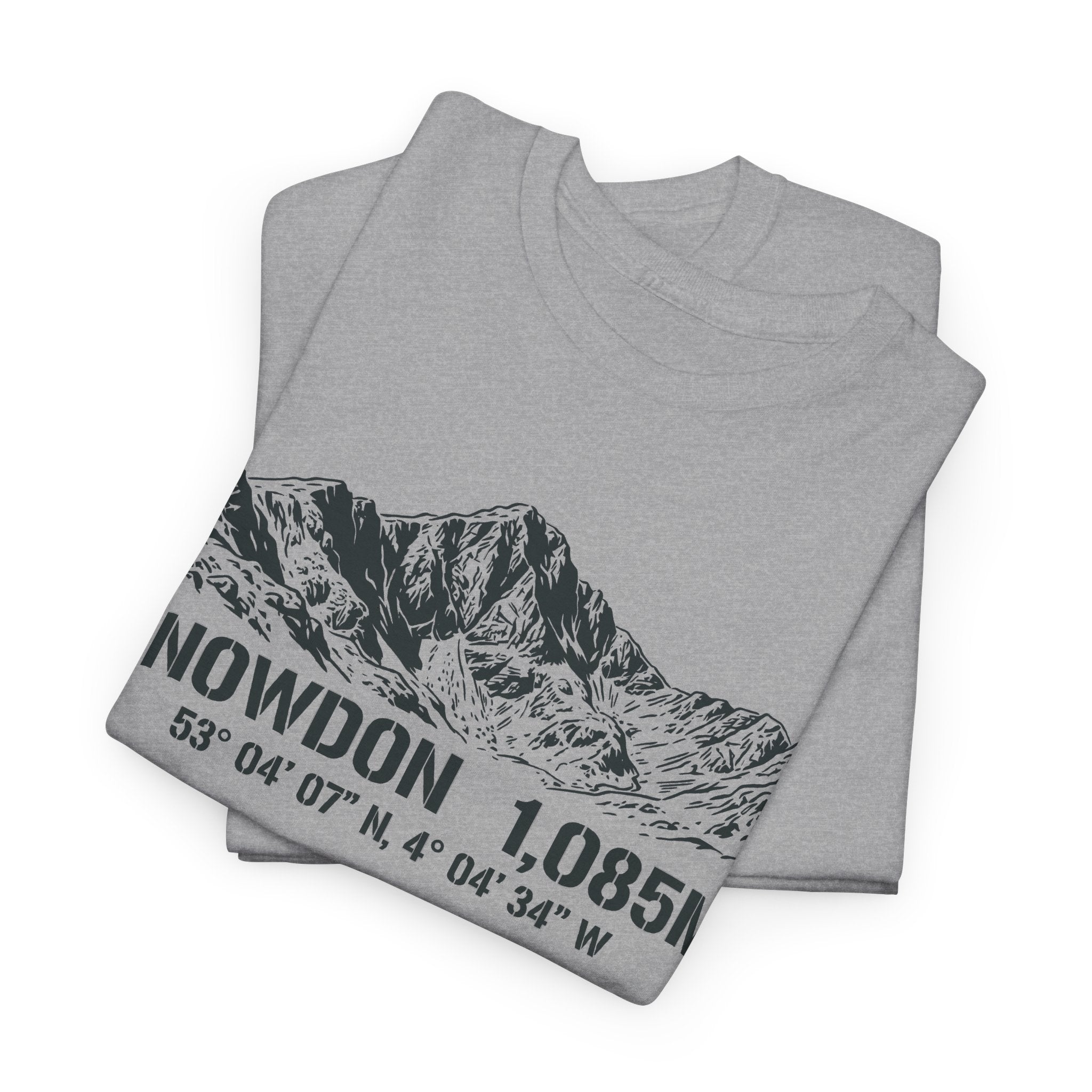 Snowdon 1,085M Mountain Tee with Coordinates