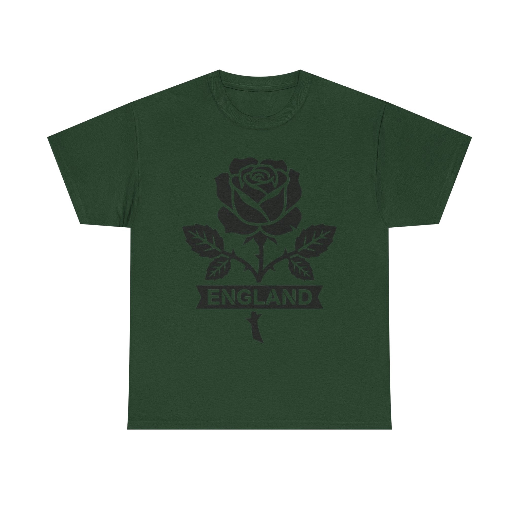 England Rose T-Shirt — Vintage Black Floral England Tee