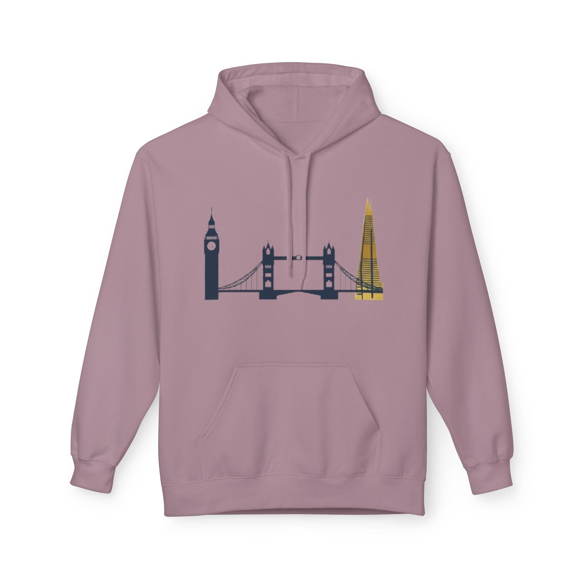 London Skyline Hoodie — Minimal Big Ben, Tower Bridge & The Shard Travel Sweatshirt