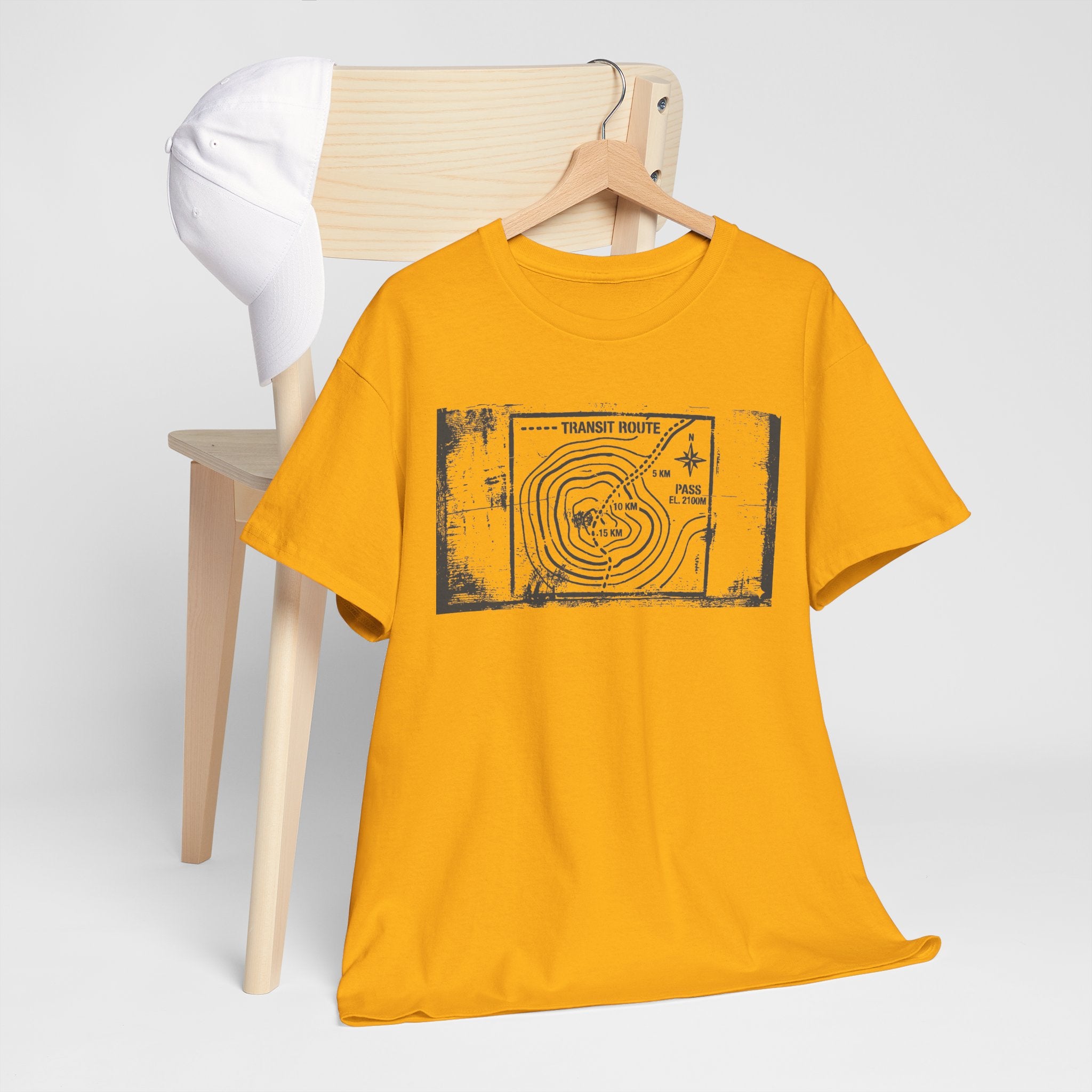 Retro Transit Route Adventure T-Shirt — Vintage Travel Map Graphic Tee