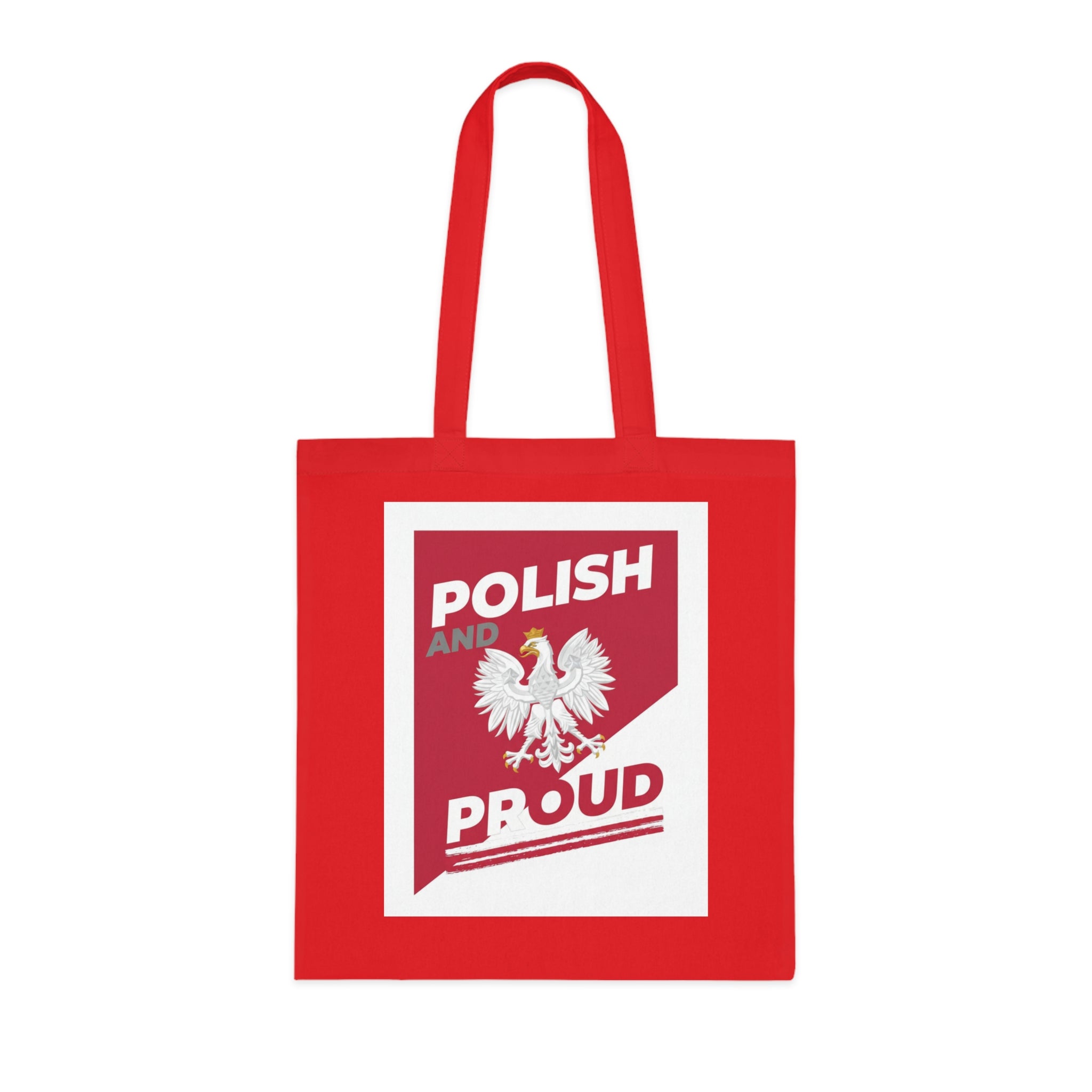 Polish and Proud Cotton Tote Bag — Polish Eagle Patriotic Grocery Shopper