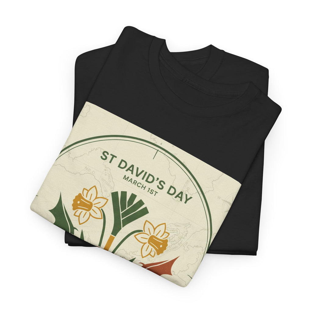 St. David's Day Floral Tee — Welsh Daffodil & Leek Celebration Shirt