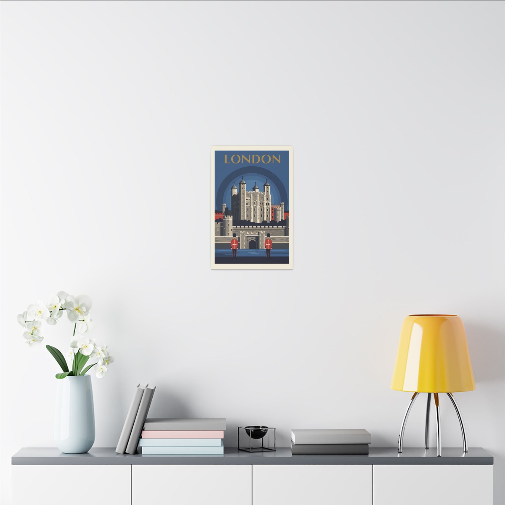Tower of London Retro Travel Poster Canvas
