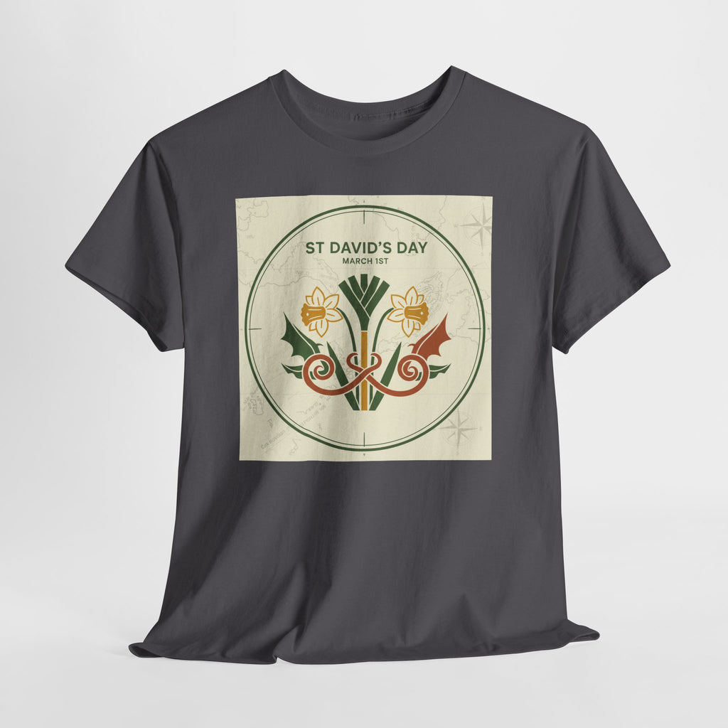 St. David's Day Floral Tee — Welsh Daffodil & Leek Celebration Shirt