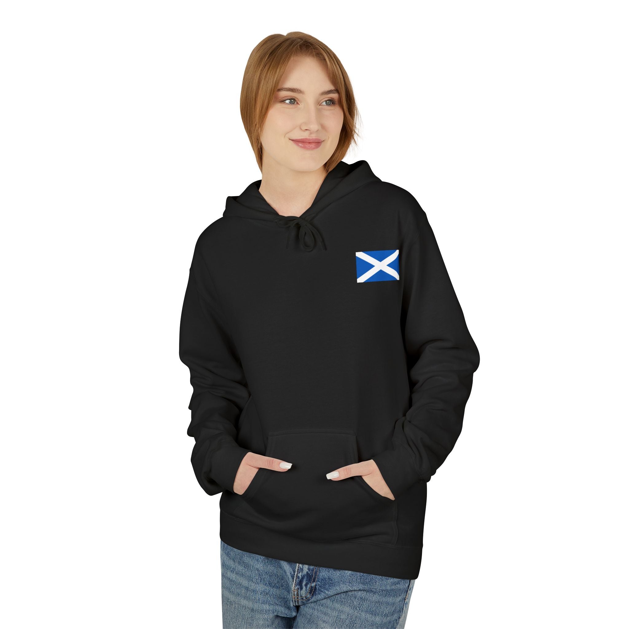Scottish Hoodie — "Scottish & Proud" Vintage Stag Graphic Pullover
