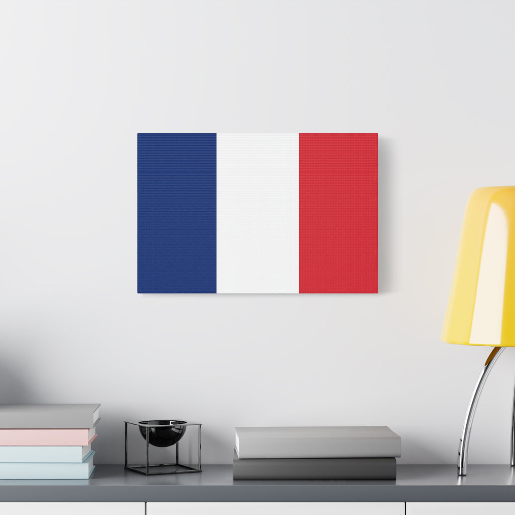 France Flag Matte Stretched Canvas (1.25") — Tricolor Wall Art