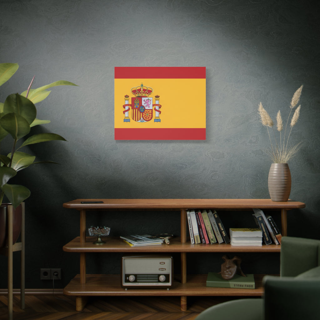 Spanish Flag Matte Canvas Print — Stretched Wall Art (1.25")