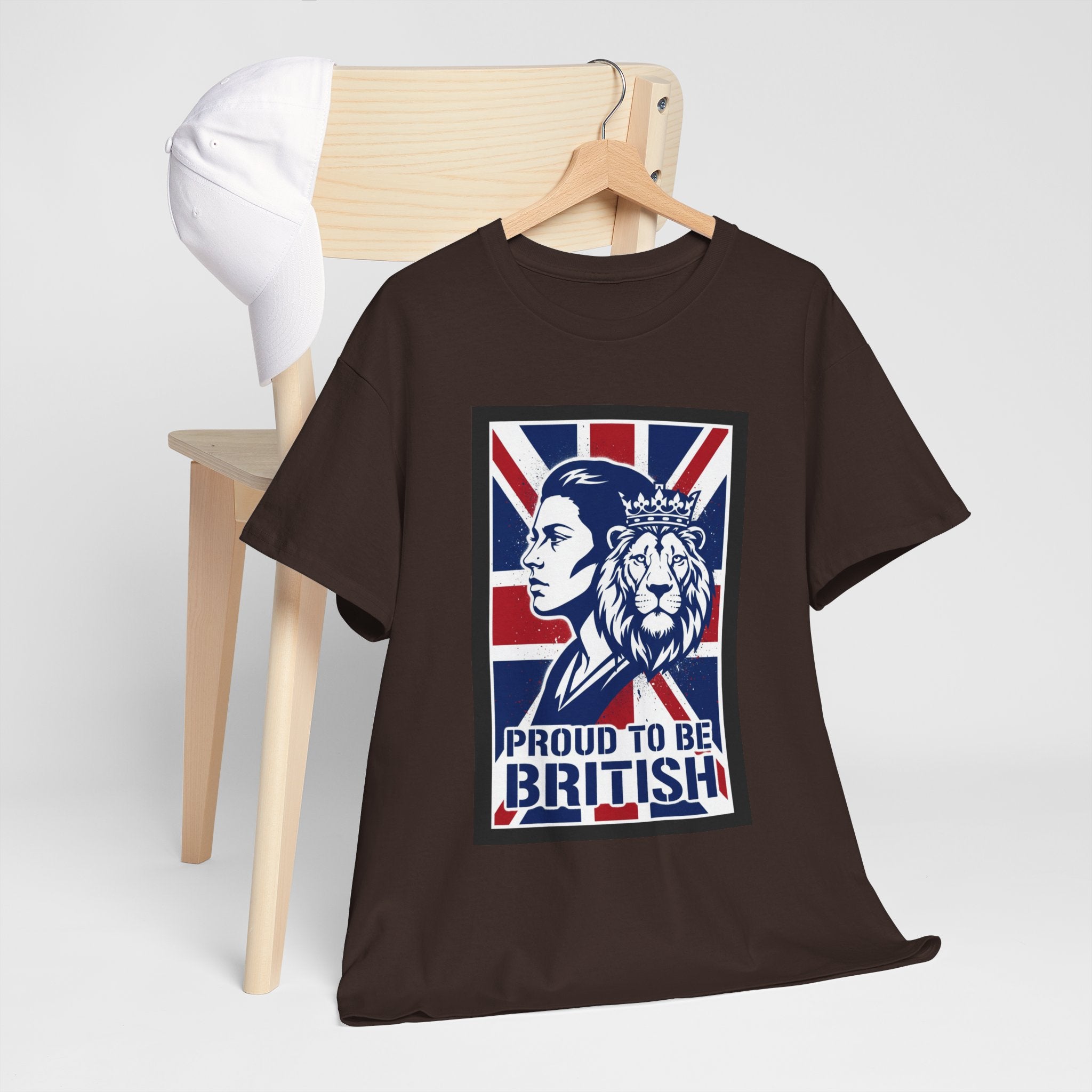 Proud to Be British T-Shirt – Union Jack Lion Graphic Tee