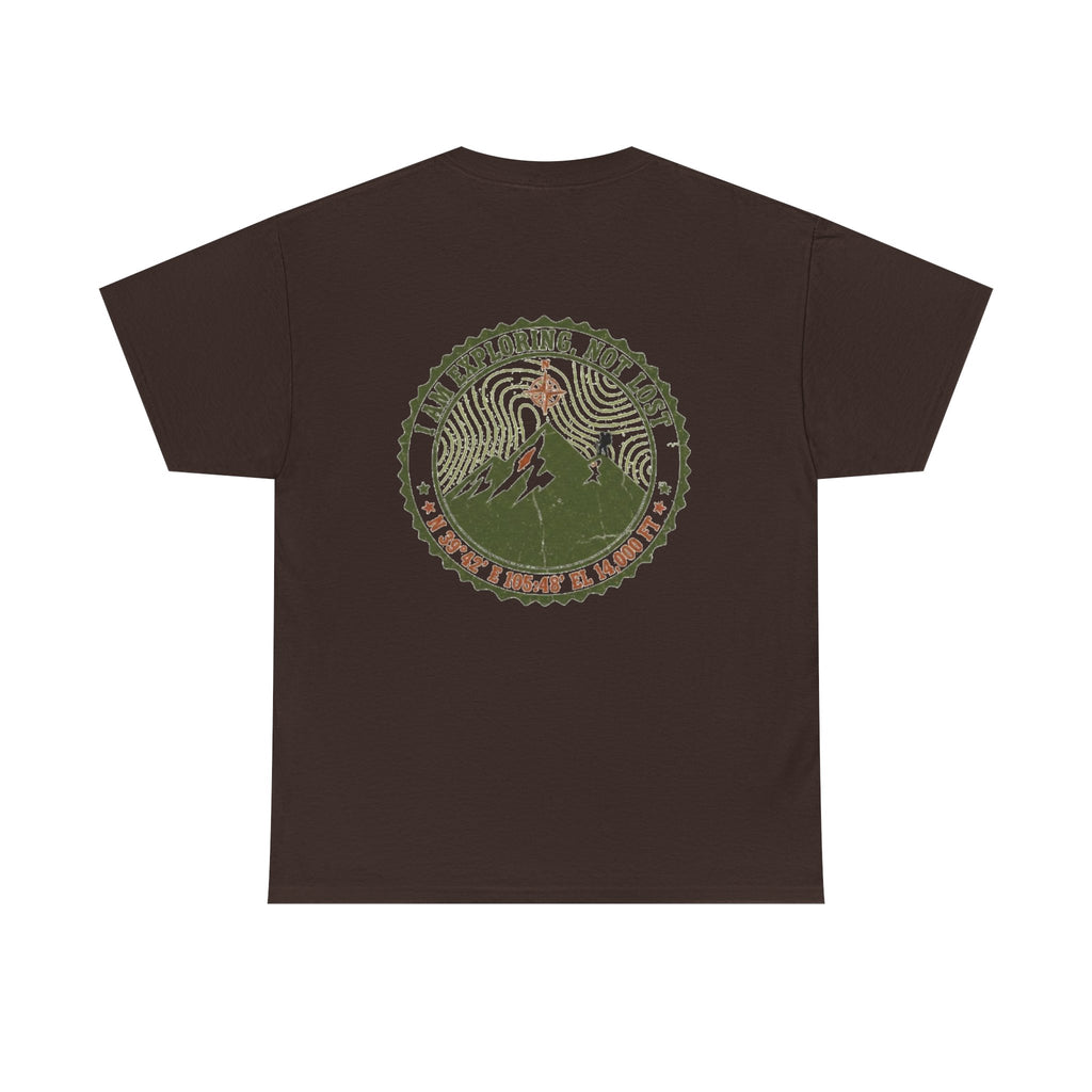 Adventure Logo Tee — "GALLUS" Mountain Badge Shirt (Exploring Not Lost)