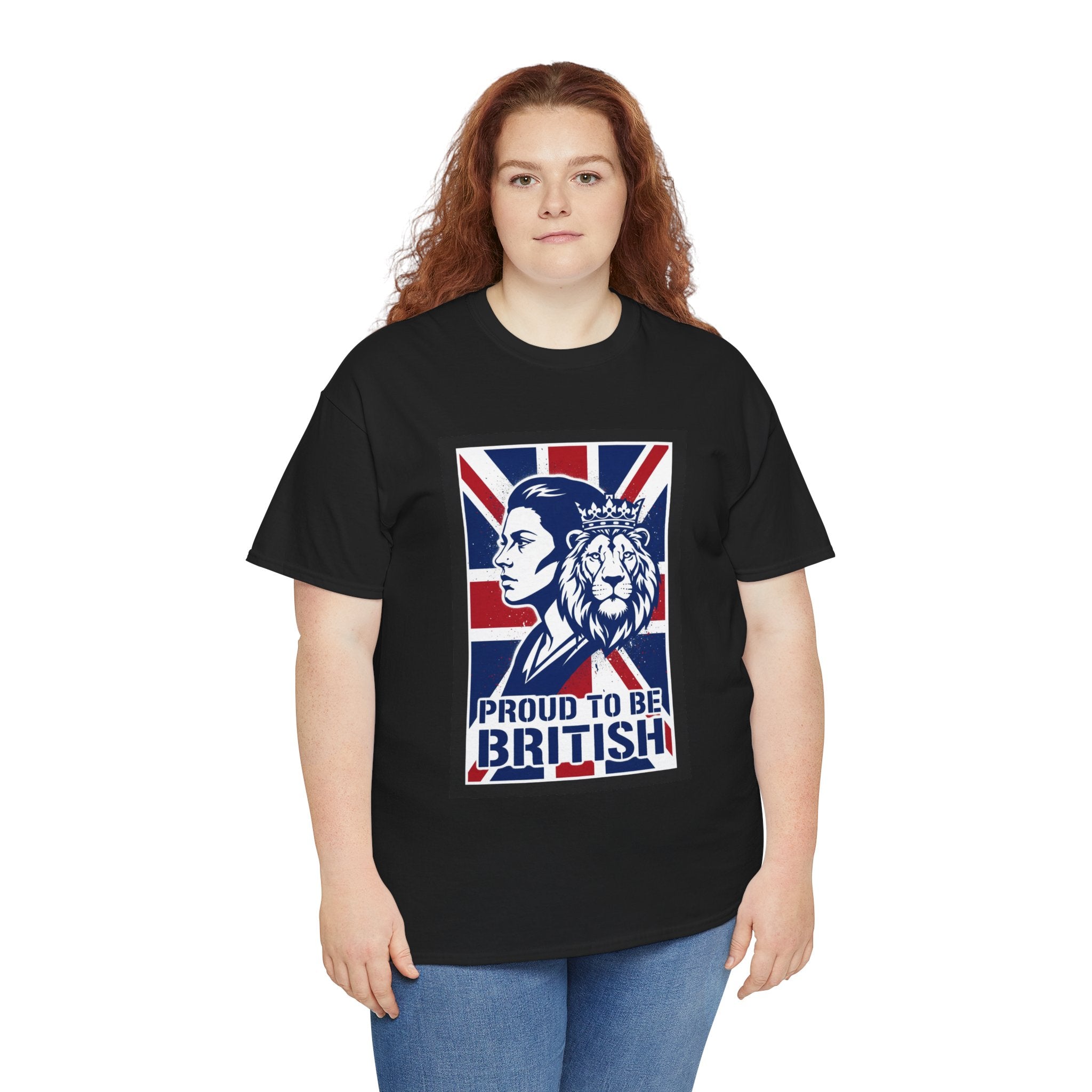 Proud to Be British T-Shirt – Union Jack Lion Graphic Tee