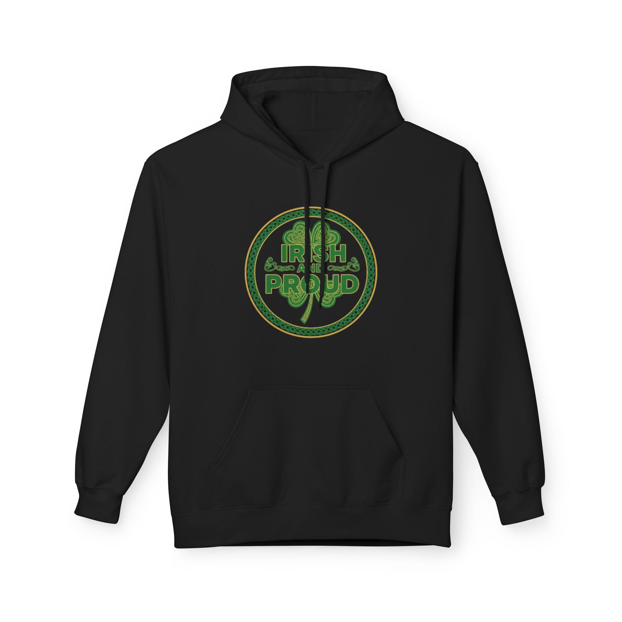 Irish & Proud Shamrock Hoodie — St. Patrick’s Day Green Crest