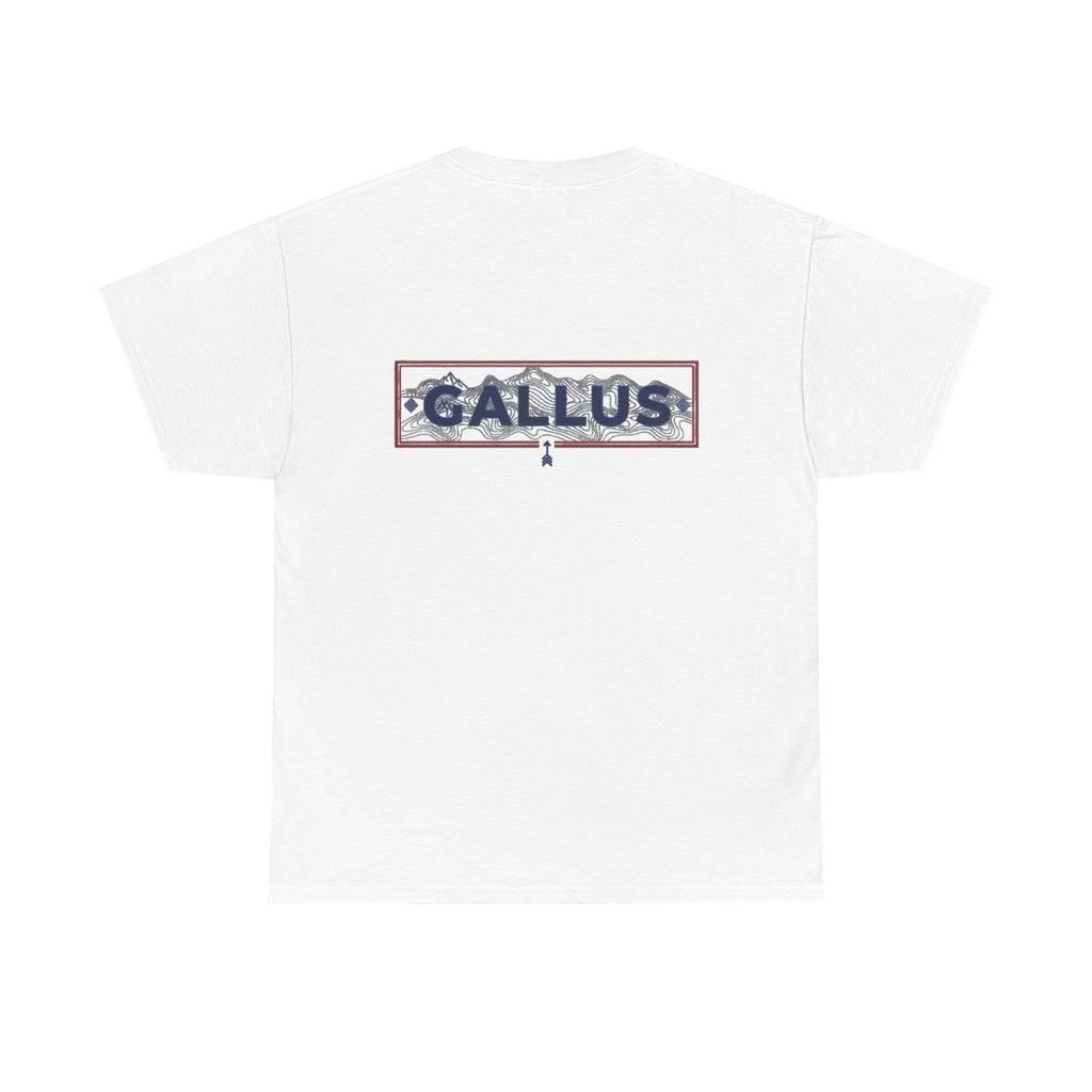 Gallus Logo T-Shirt — Minimal Retro Chest & Back Graphic Tee