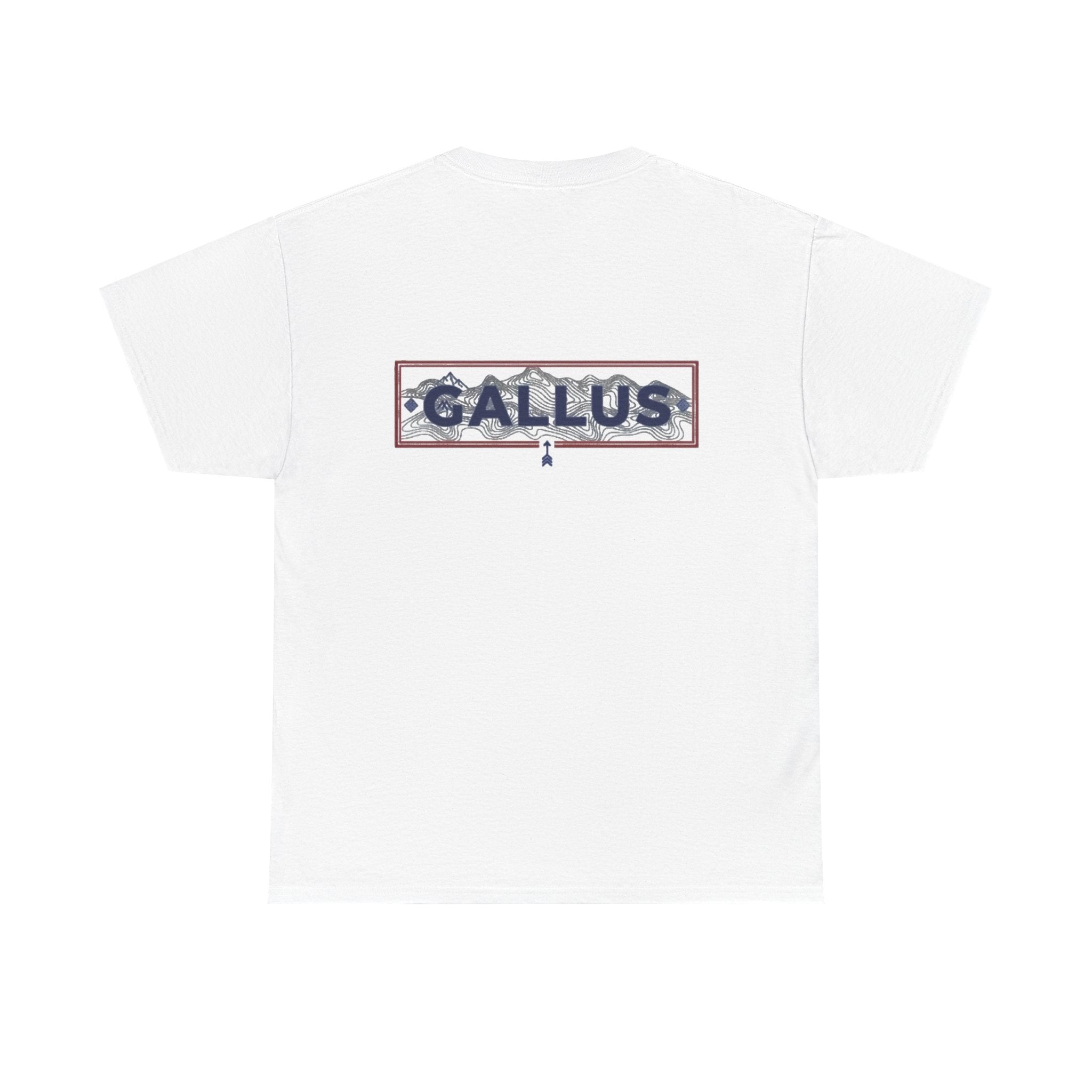 Gallus Logo T-Shirt — Minimal Retro Chest & Back Graphic Tee