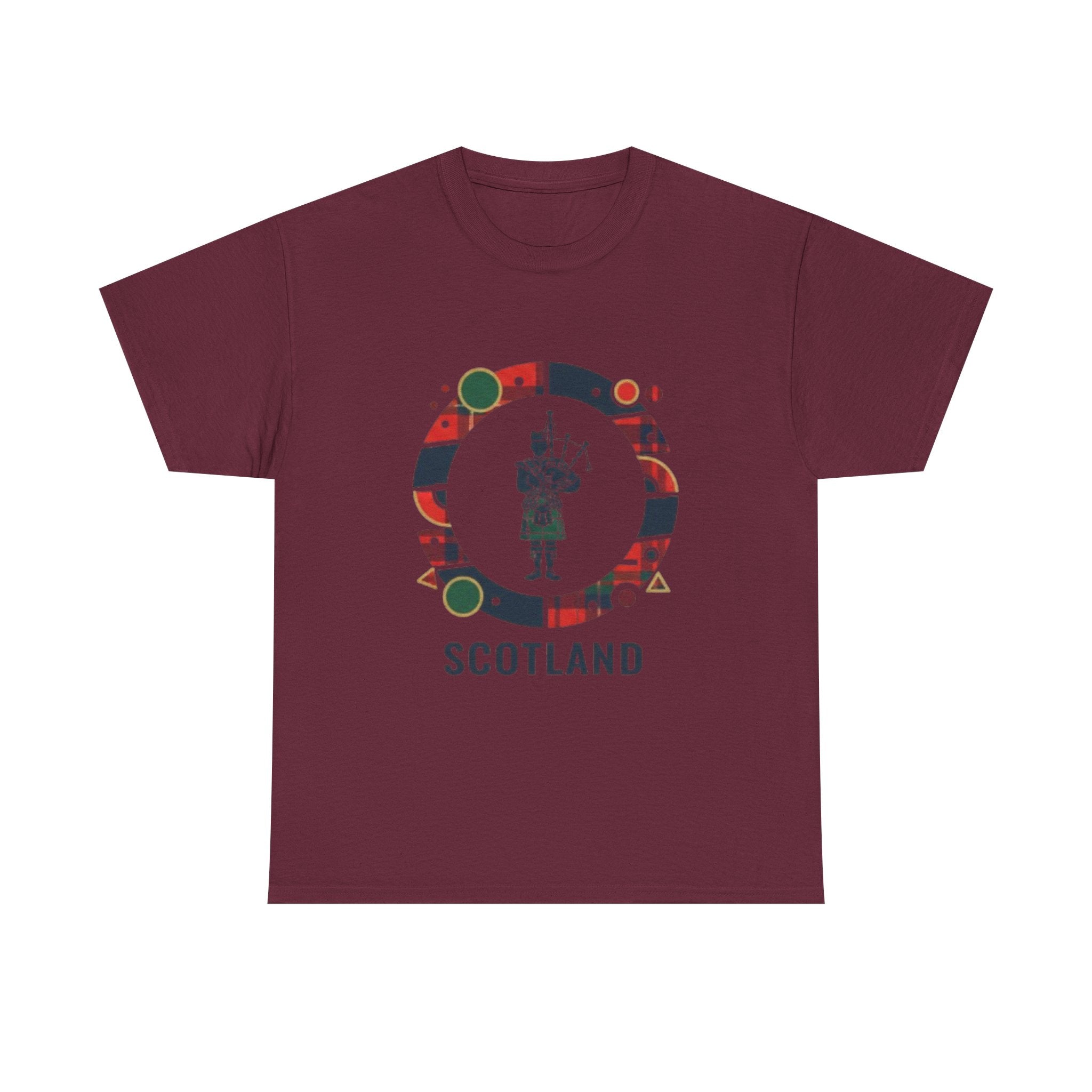 Scotland Bagpiper Graphic T‑Shirt — Scottish Travel Souvenir Tee