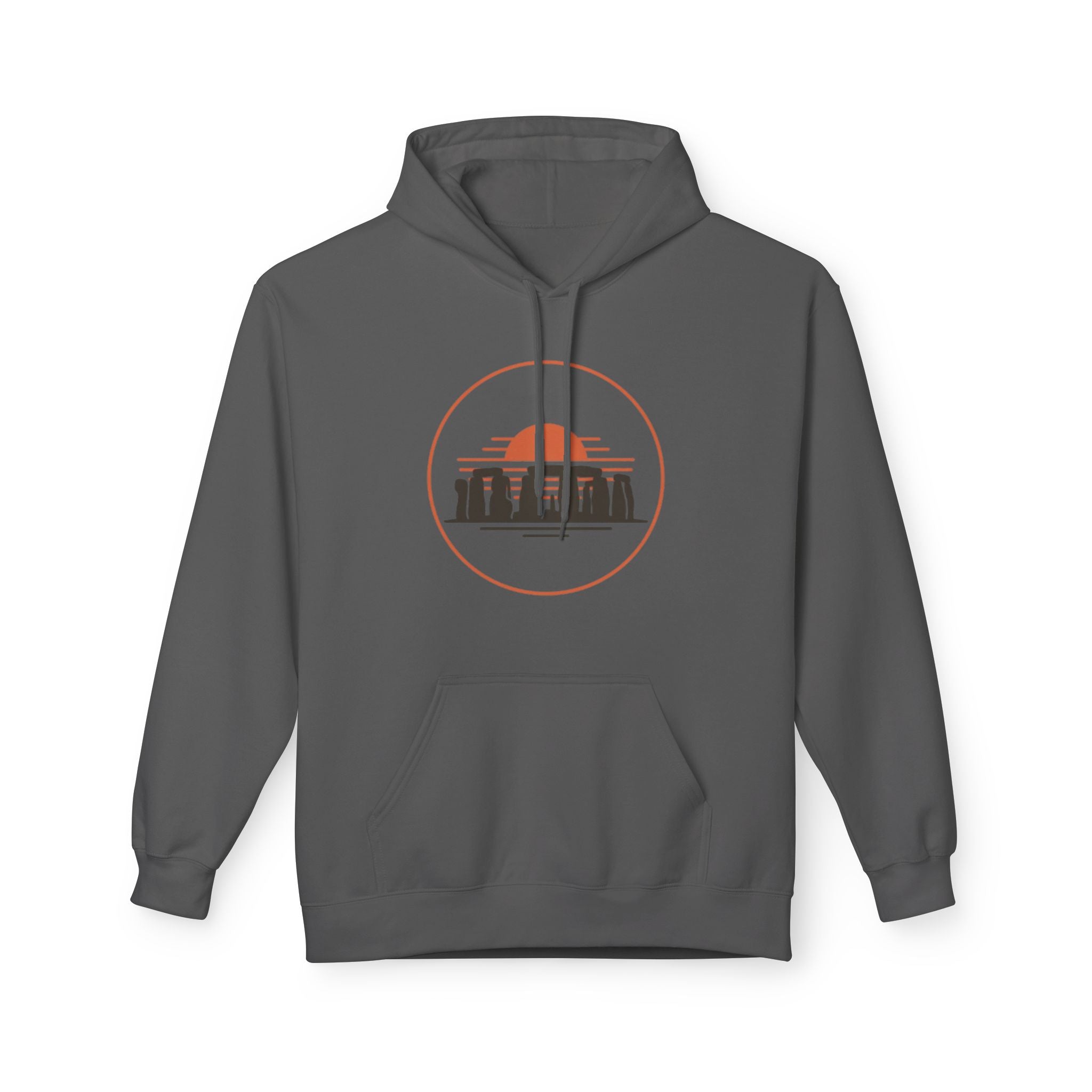 Stonehenge Sunset Hoodie – Retro Circle Graphic Unisex Hoodie