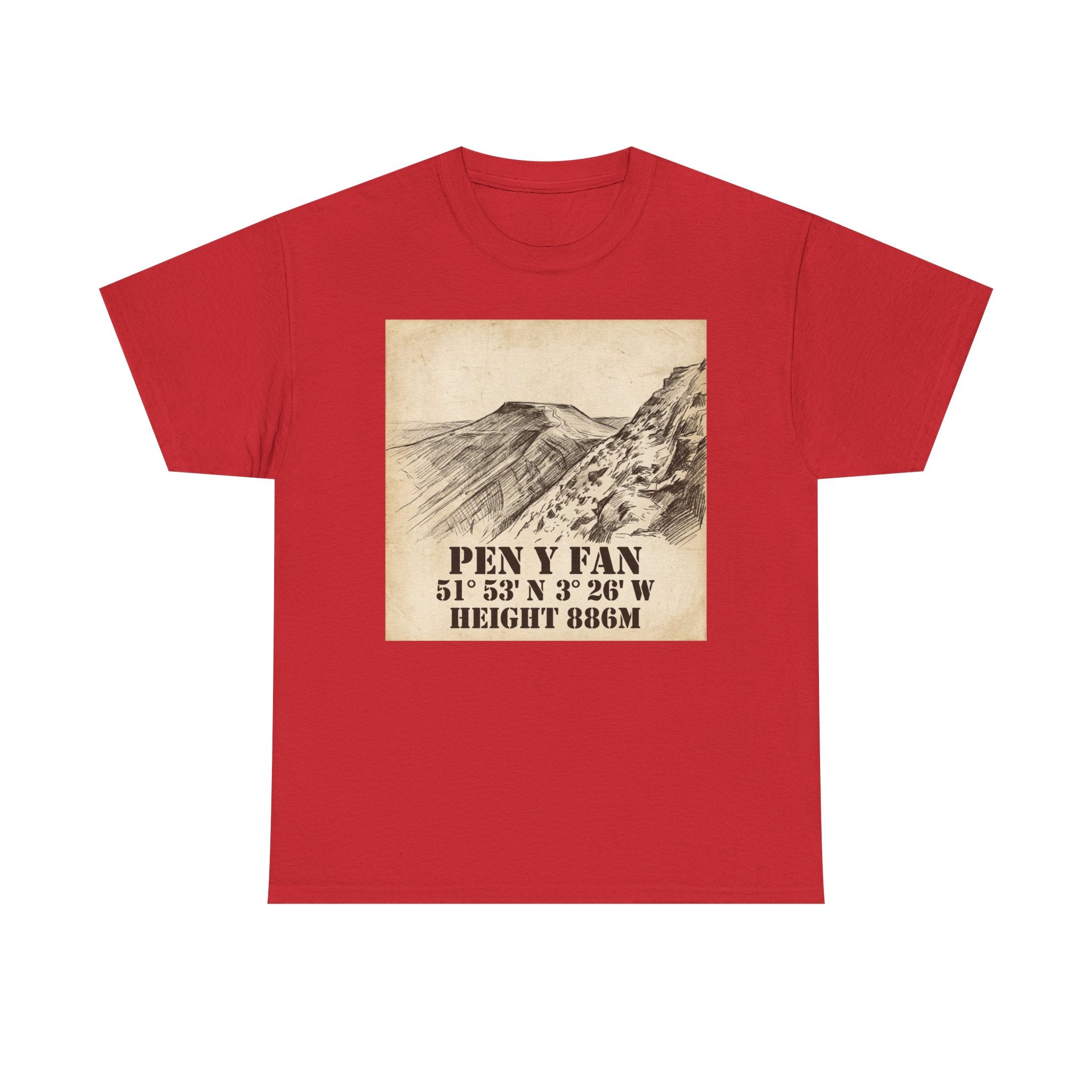 Pen y Fan T-Shirt - Brecon Beacons Vintage Coordinates & Elevation