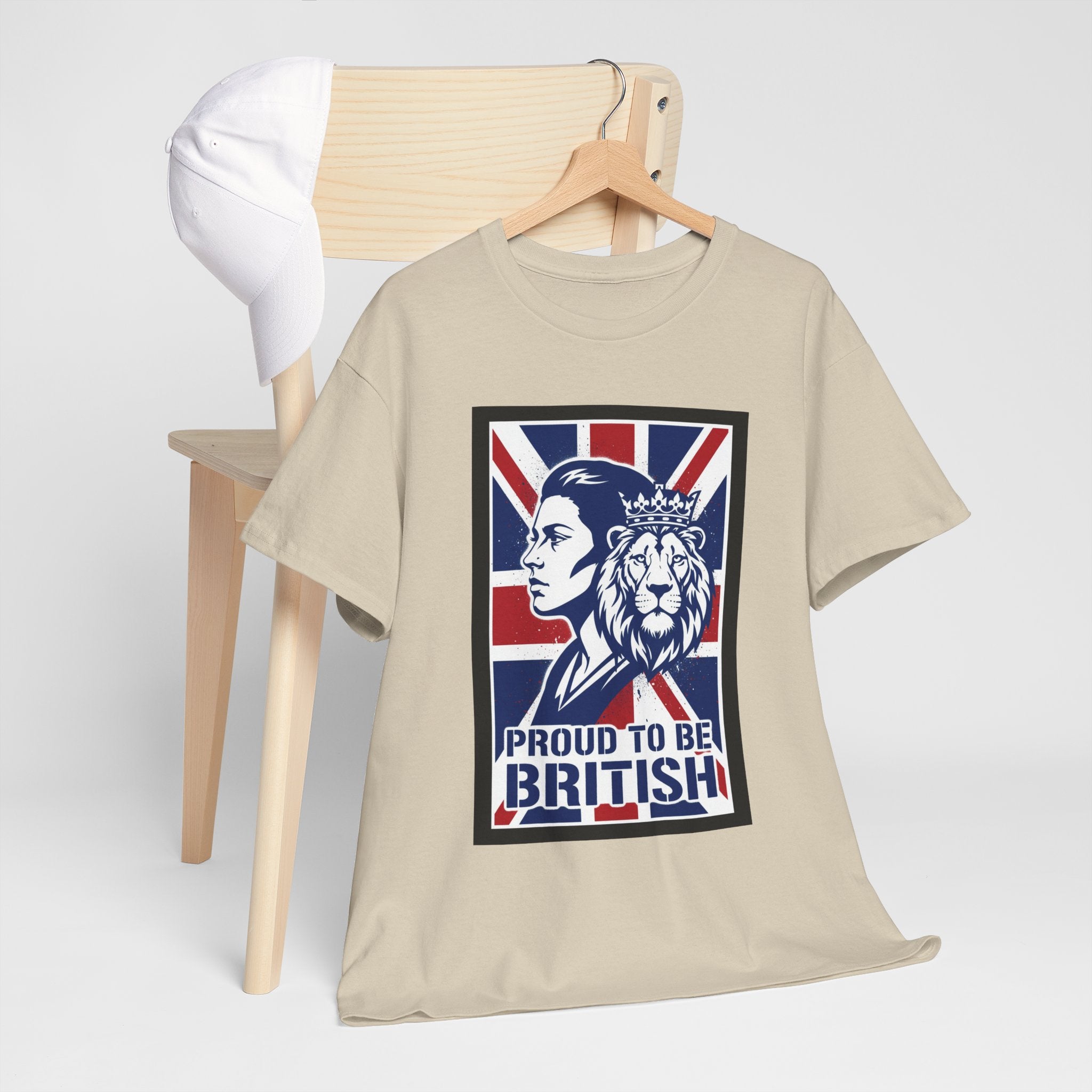 Proud to Be British T-Shirt – Union Jack Lion Graphic Tee