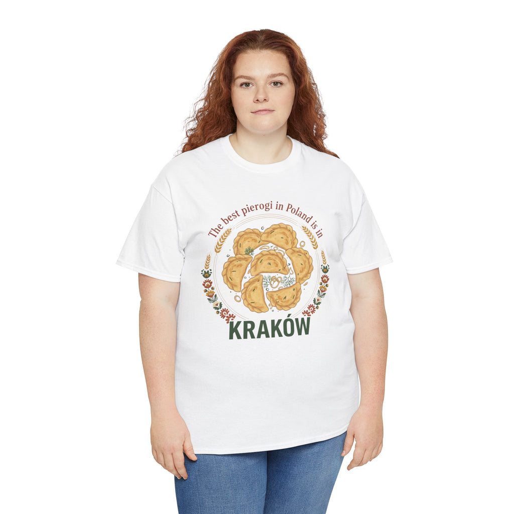Kraków Pierogi Graphic Tee — "The best pierogi in Poland is in KRAKÓW" T-Shirt
